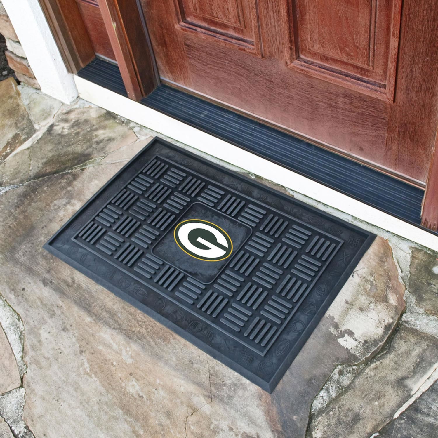 FANMATS Green Bay Packers Vinyl Door Mat