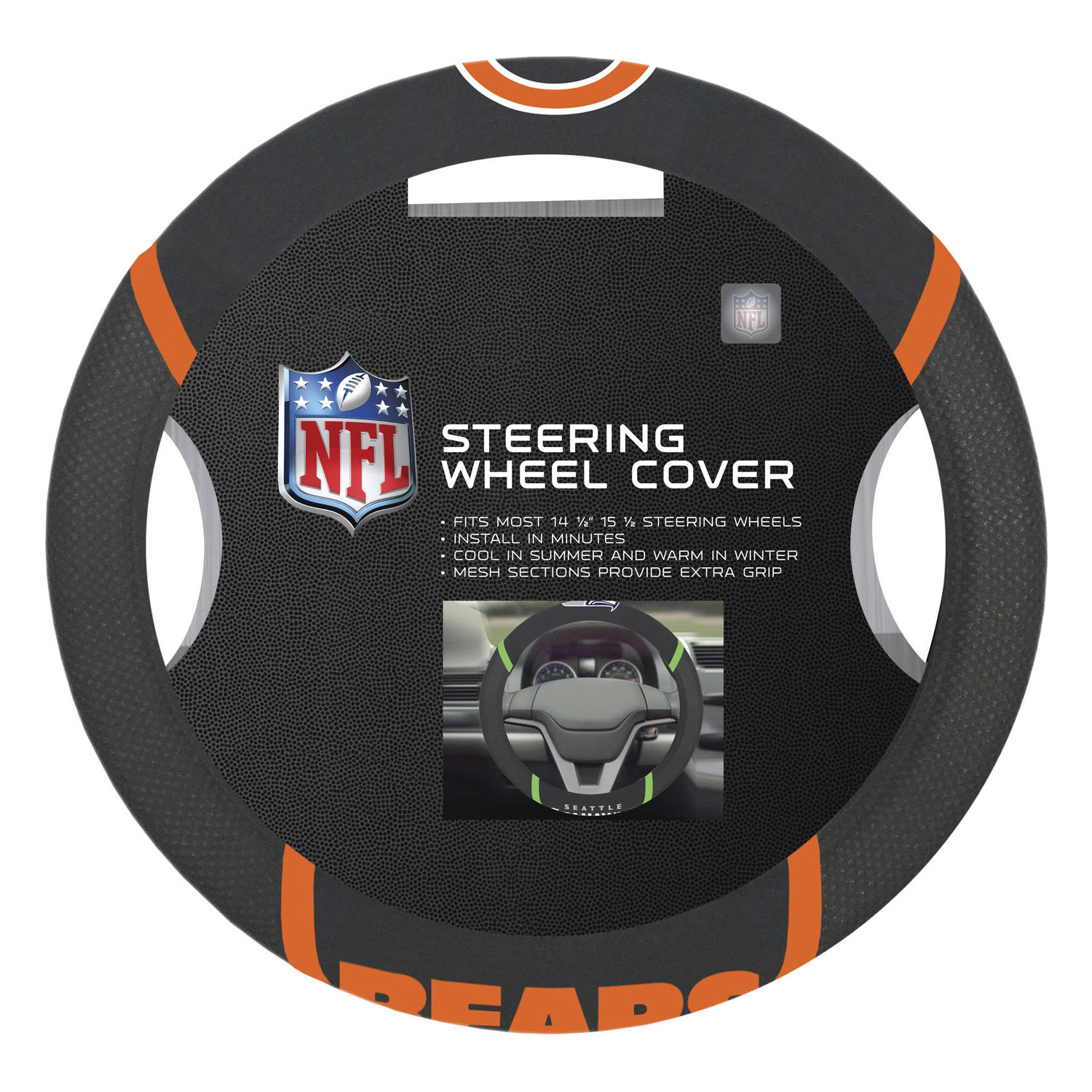 NFL - Chicago Bears Embroidered Steering Wheel Cover