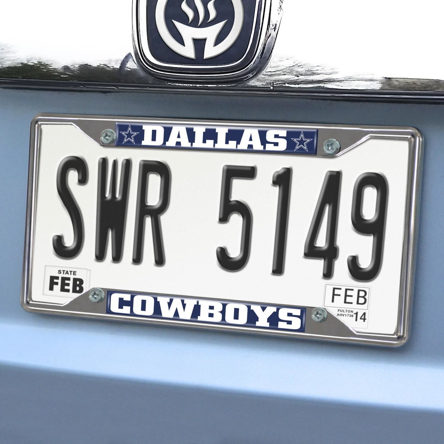 Dallas Cowboys Bling Chrome License Plate Frame