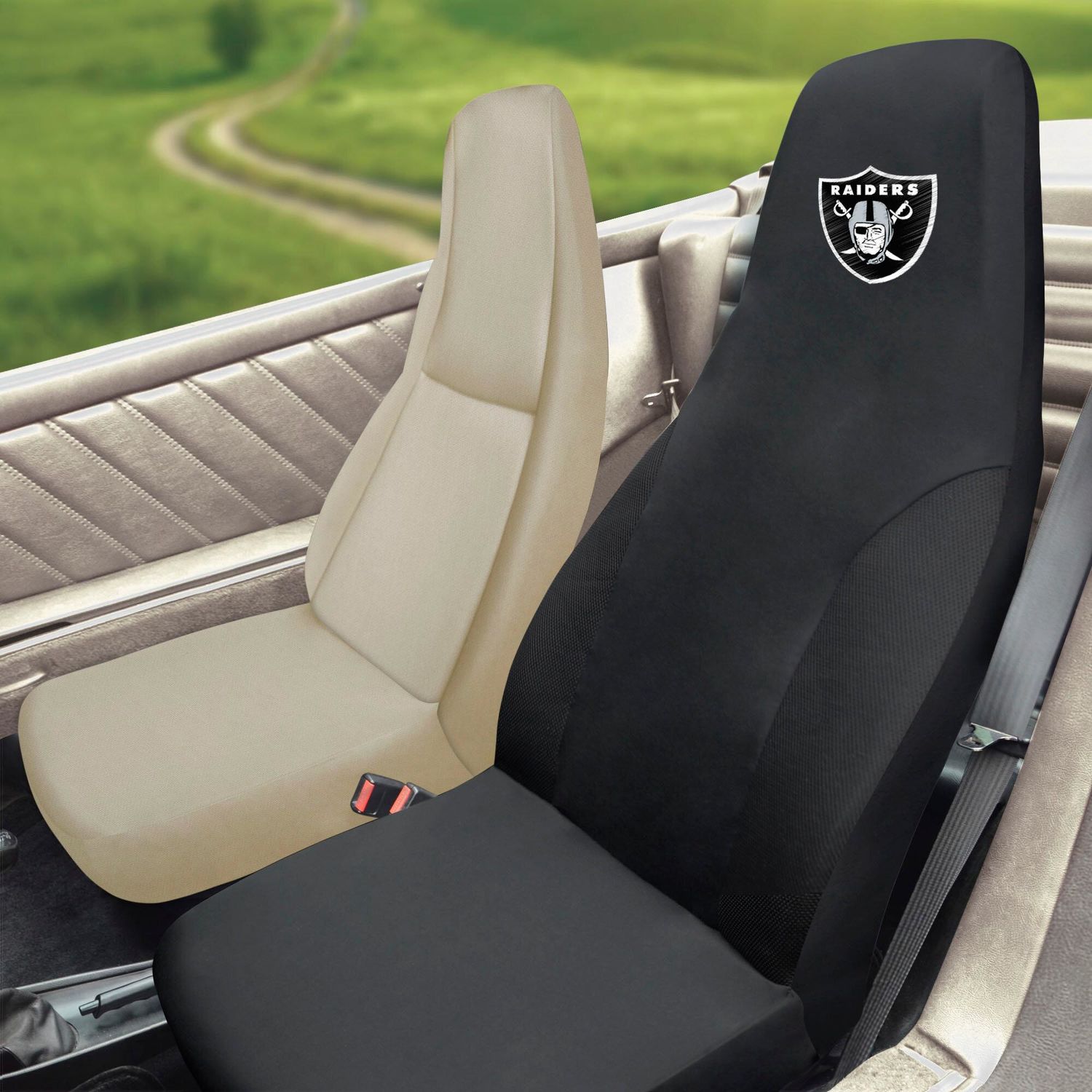 FANMATS Las Vegas Raiders Embroidered Seat Cover