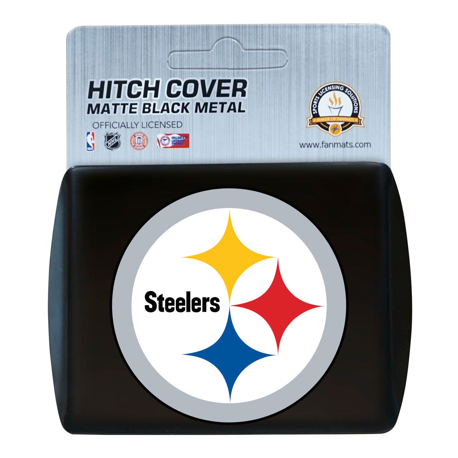 Pittsburgh Steelers Hitch Cover - Chrome on Chrome