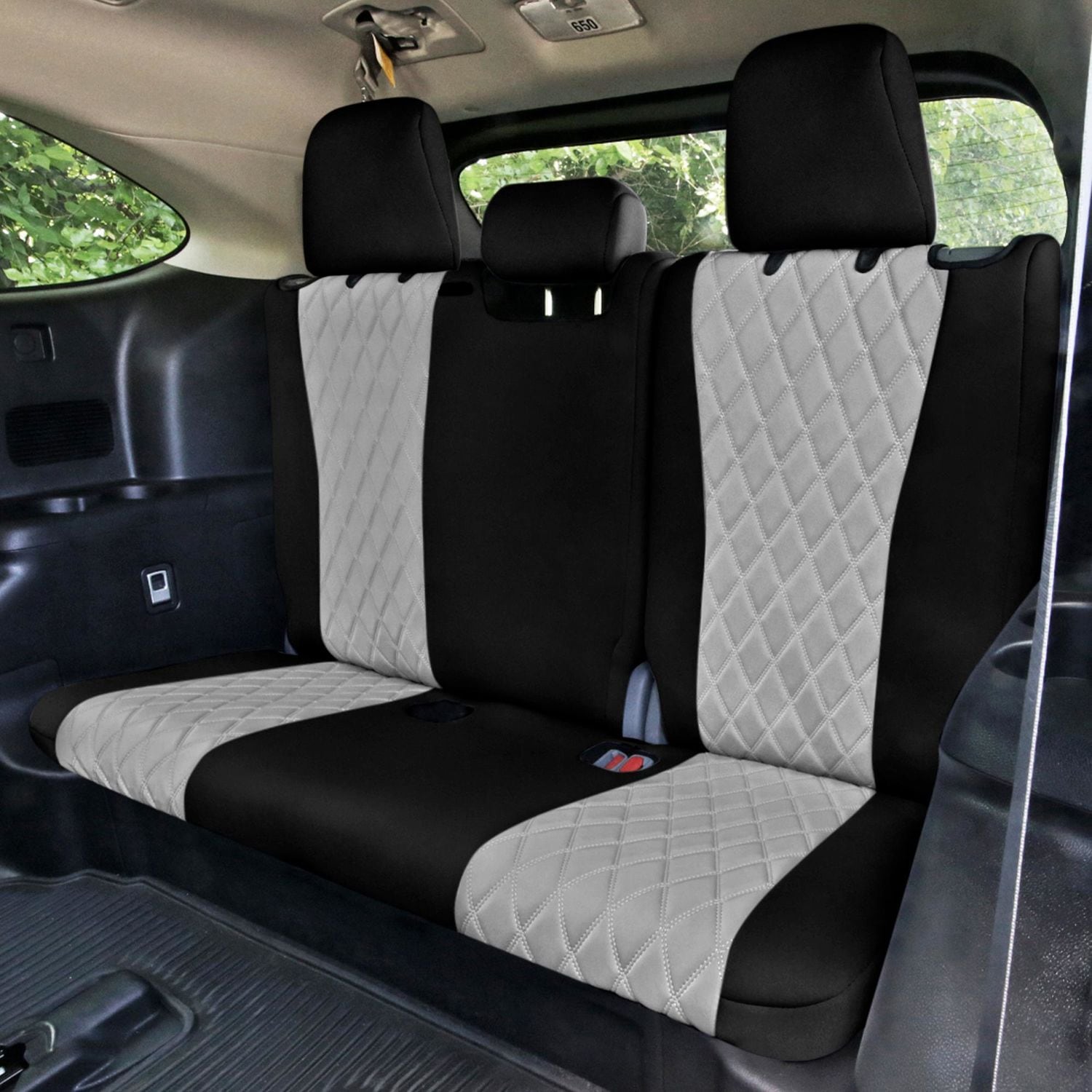 FH Group Gray Neoprene Full Seat Cover Set