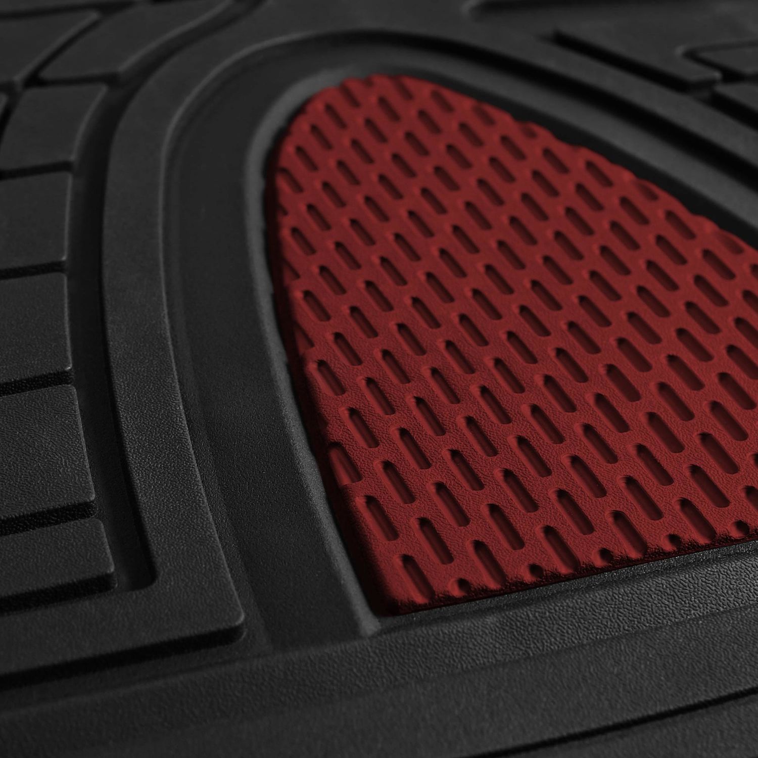 FH Group Burgundy Universal Floor Mat Set