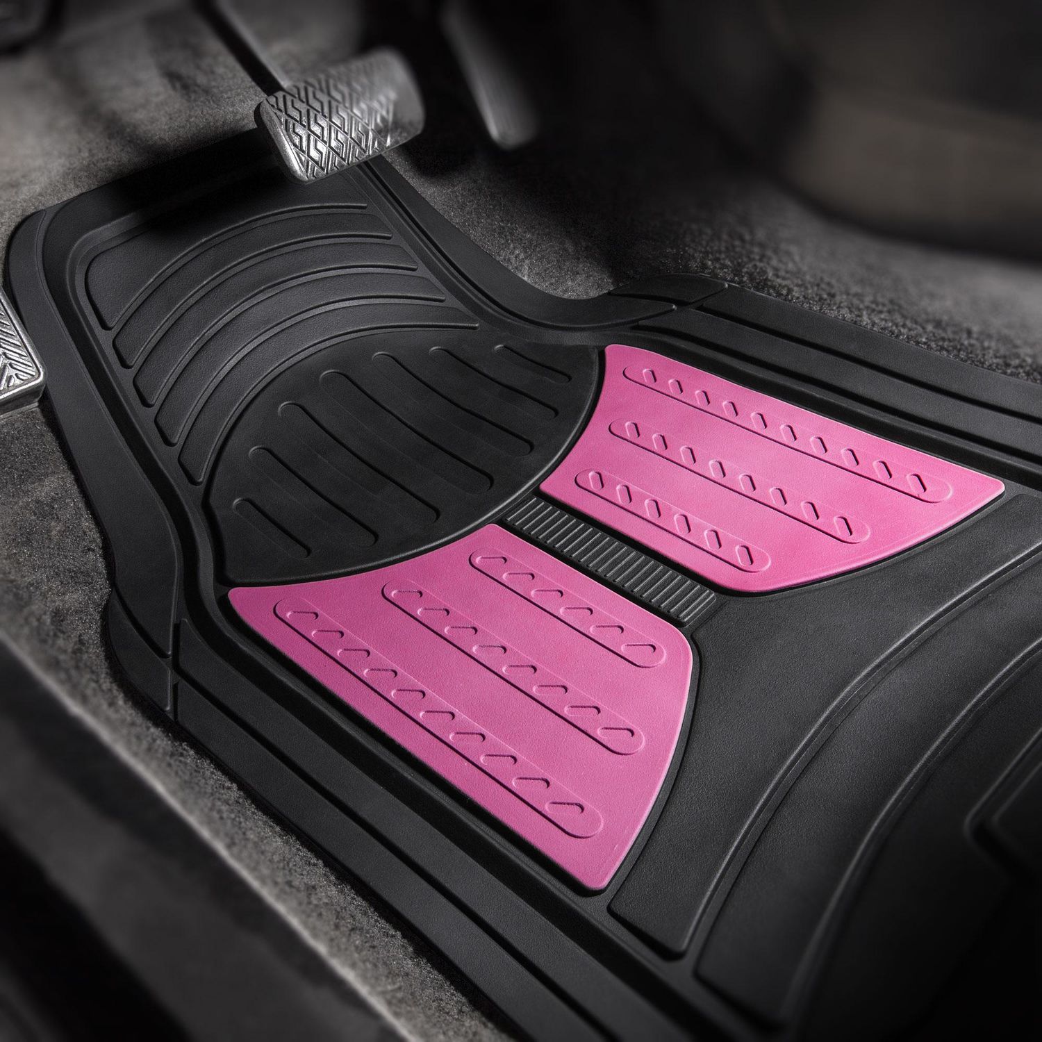 FH Group Trimmable Liners Heavy Duty Rubber Floor Mats Full Set