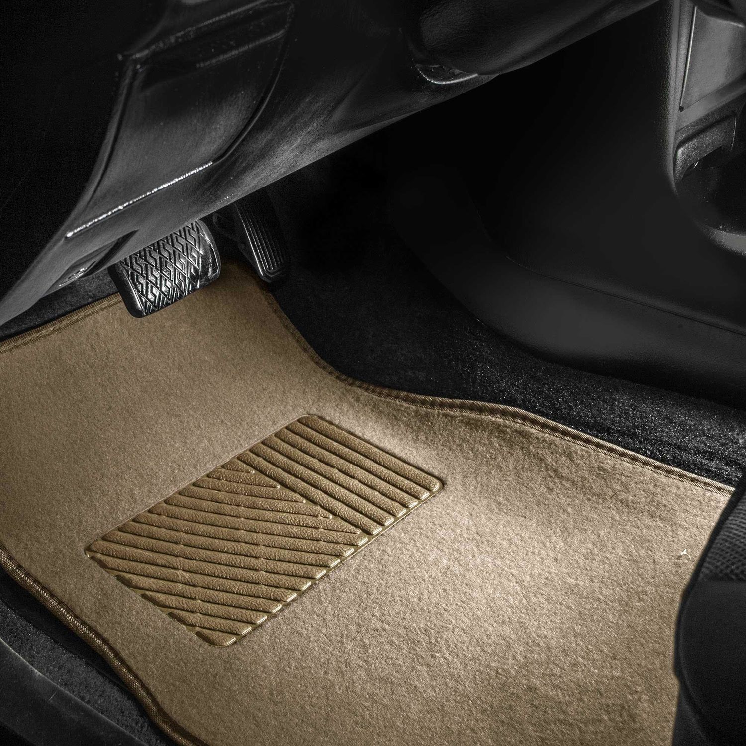 FH Group Beige Universal Floor Mat Set