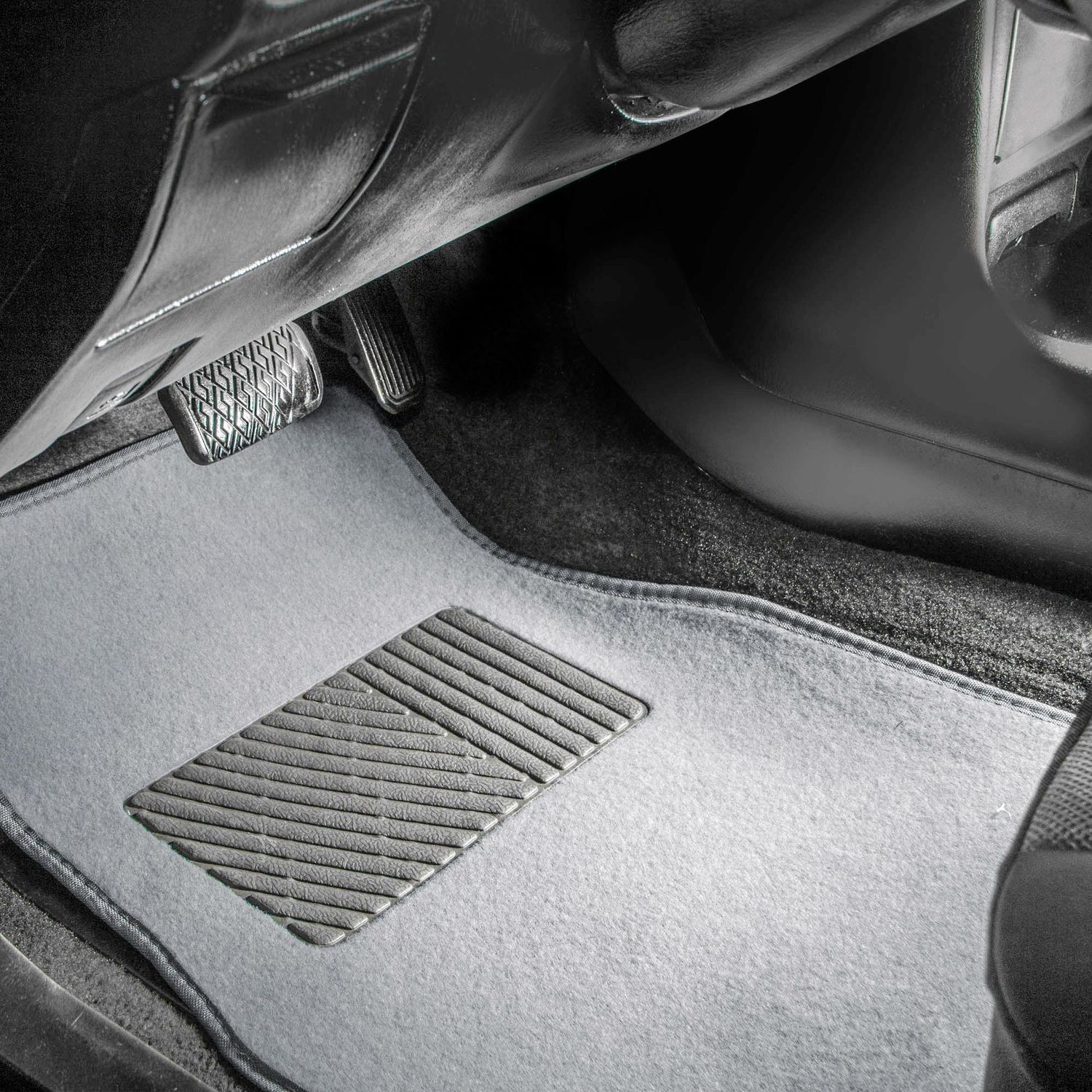 FH Group Carpet Liners Car Floor Mats with Heel Pad Full Set