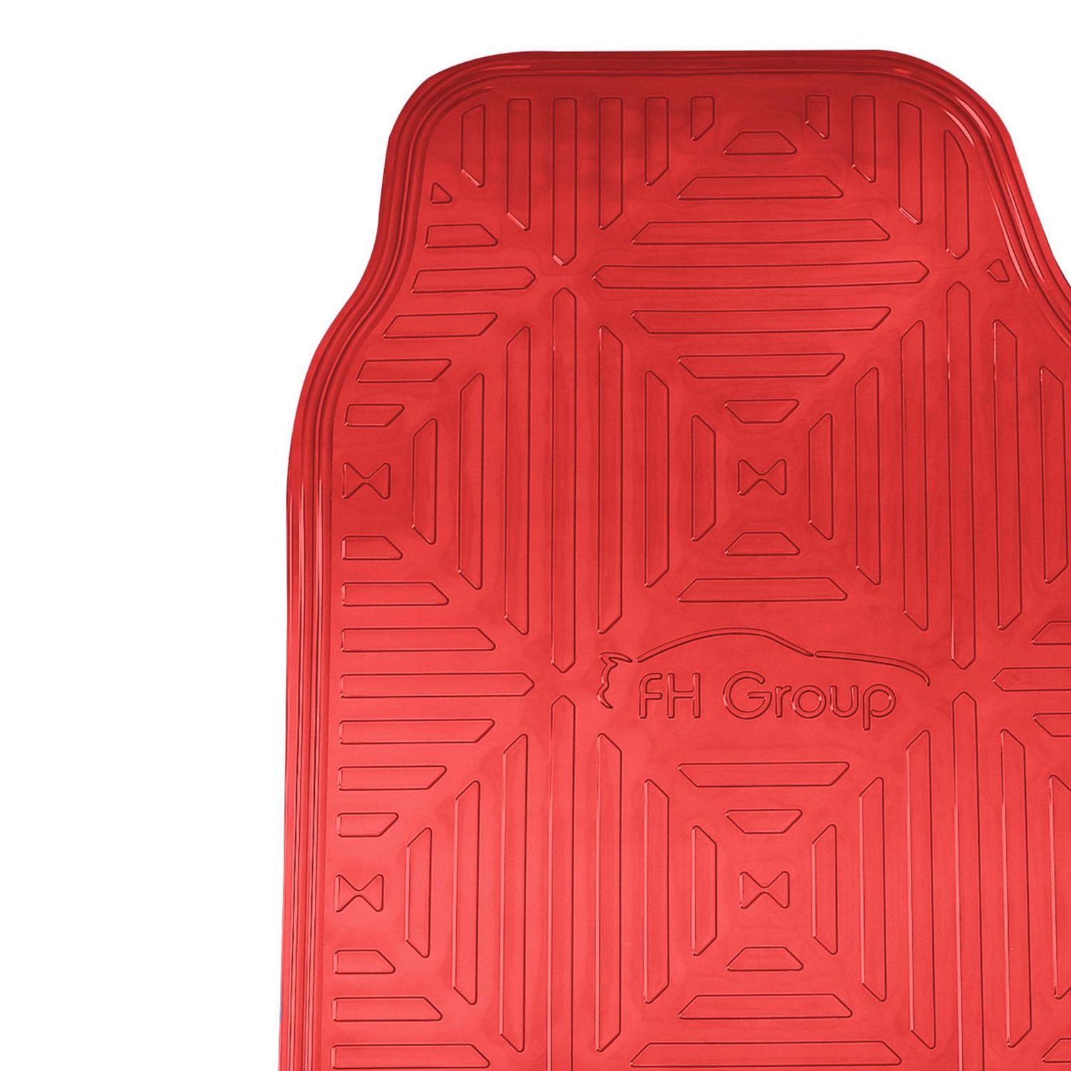 FH Group Metallic Finish Rubber Backing Car Floor Mats Full Set
