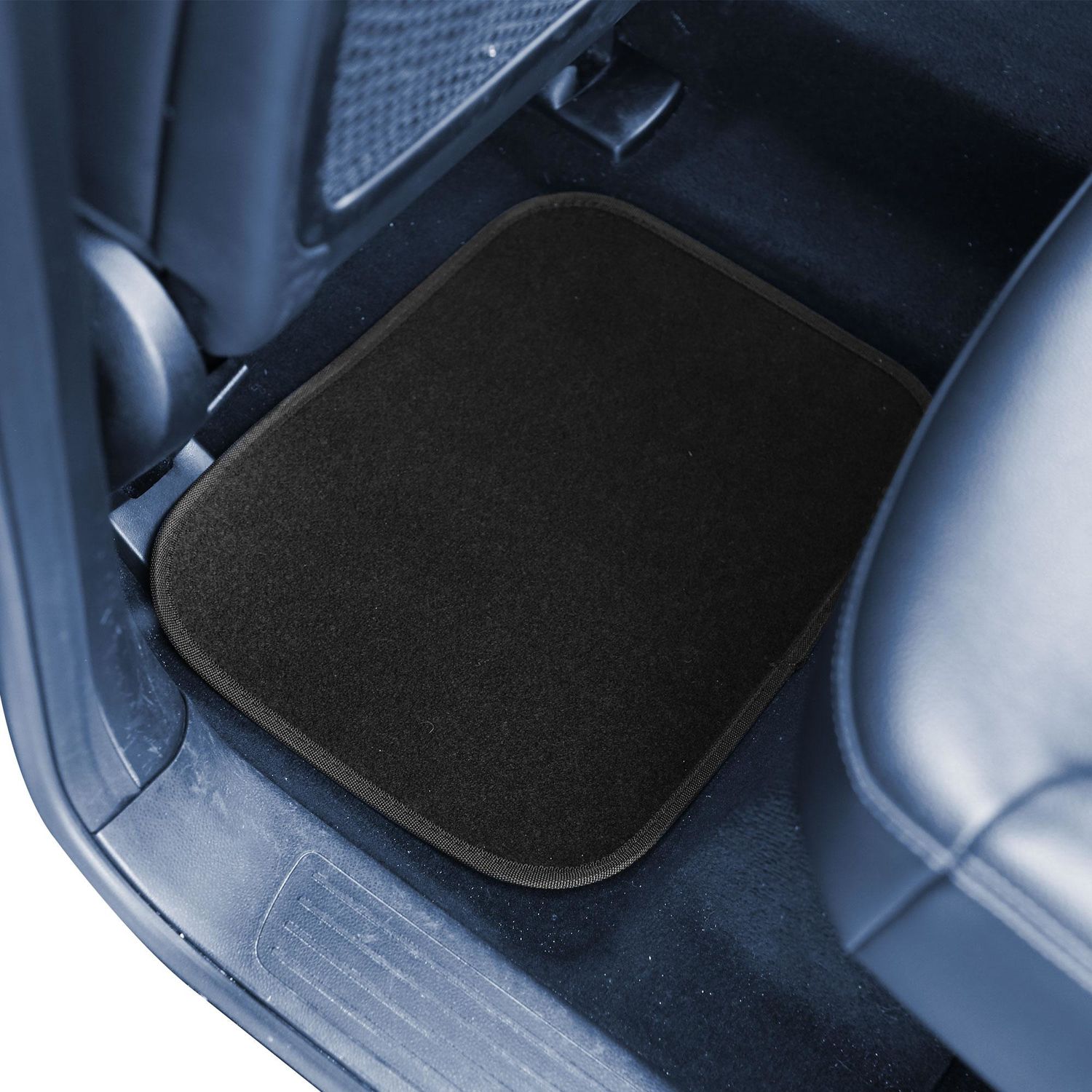 FH Group Carpet Liners Non Slip Car Floor Mats with Faux Leather Accents Full Set at AutoZone
