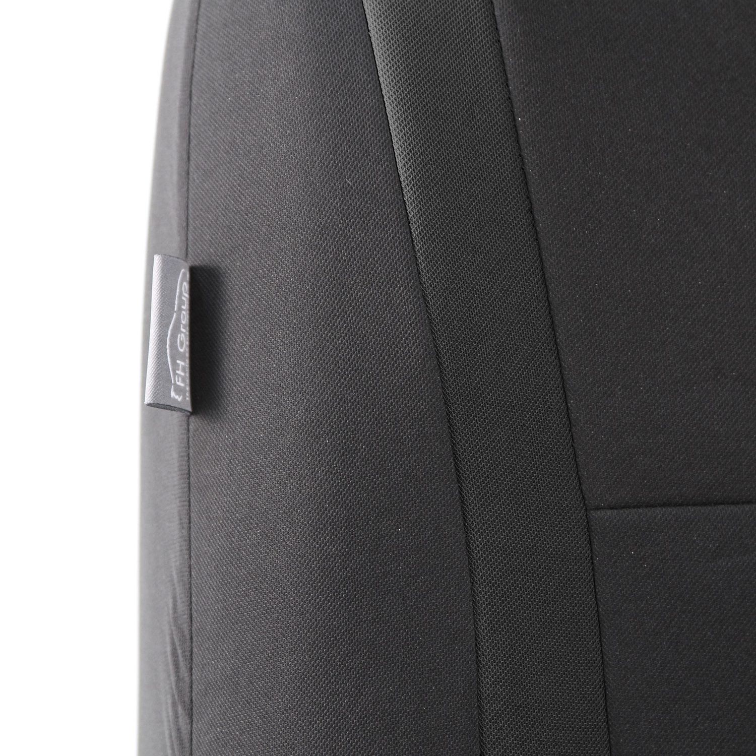 FH Group Classic Cloth Car Seat Covers Pair – Gray/Black Universal Fit For Most Cars, Trucks, SUVs & Vans - View #5
