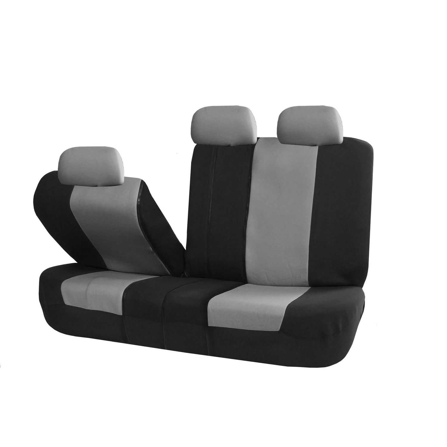 FH Group Multifunctional Flat Cloth Rear Bench Car Seat Covers Black color