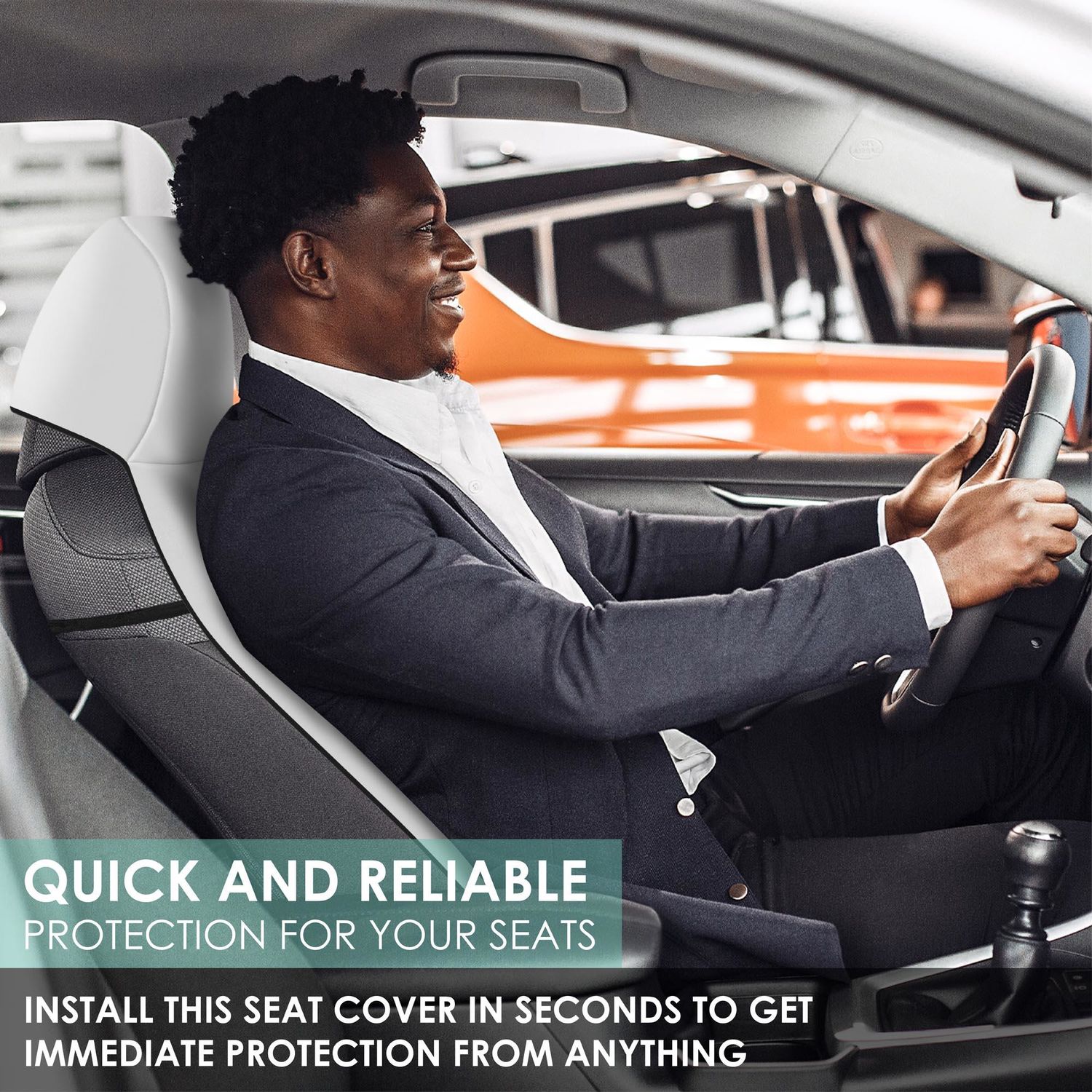 FH Group Gray Neoprene Full Seat Cover Set