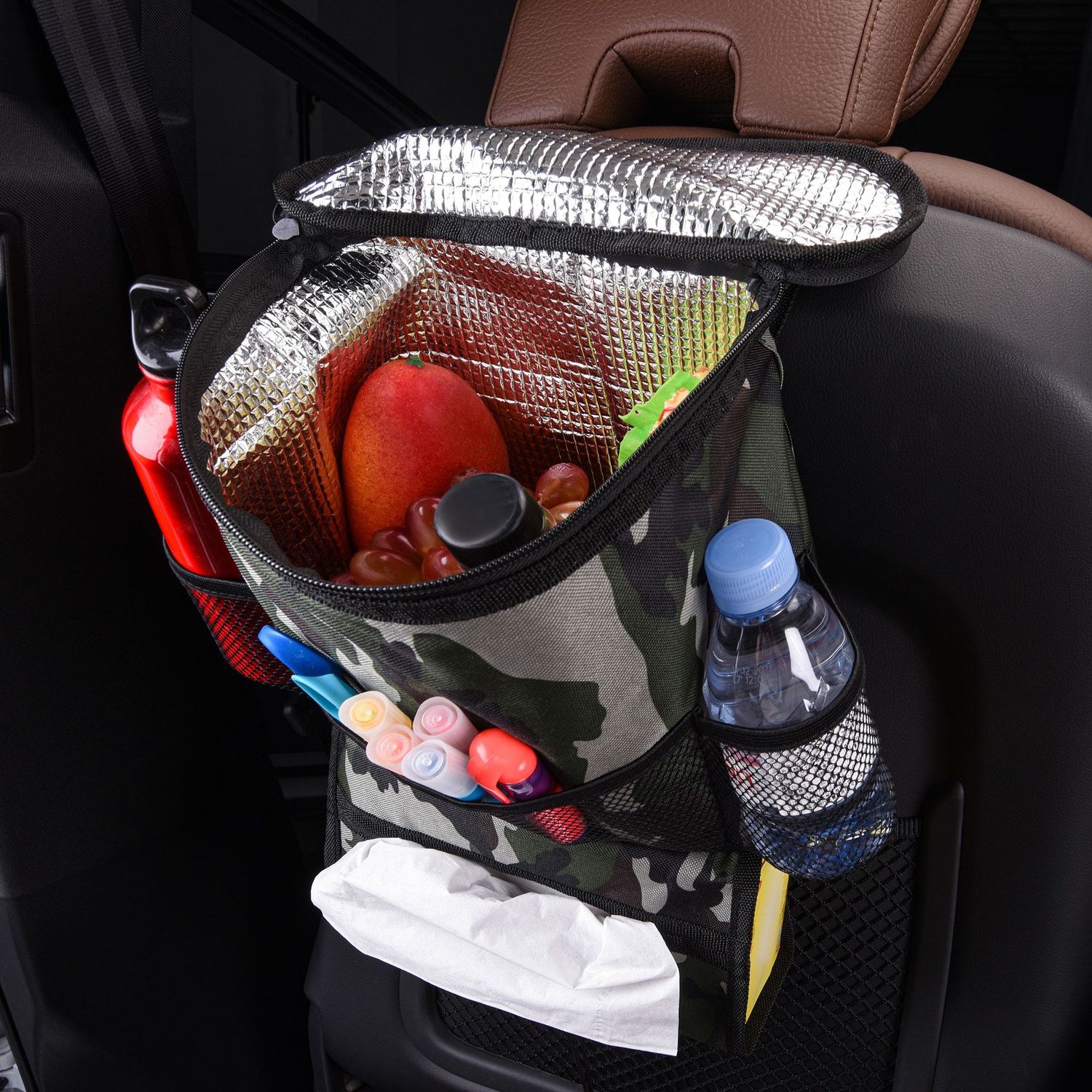 Car storage organizer 6 pocket car back seat storage space storage bag  pocket children toy holder car organizer, Car Accessories, Accessories on  Carousell