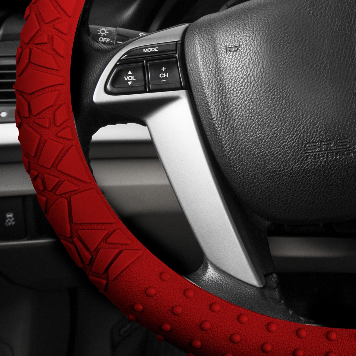 FH Group Burgundy Non Slip Textured Silicone Steering Wheel Cover