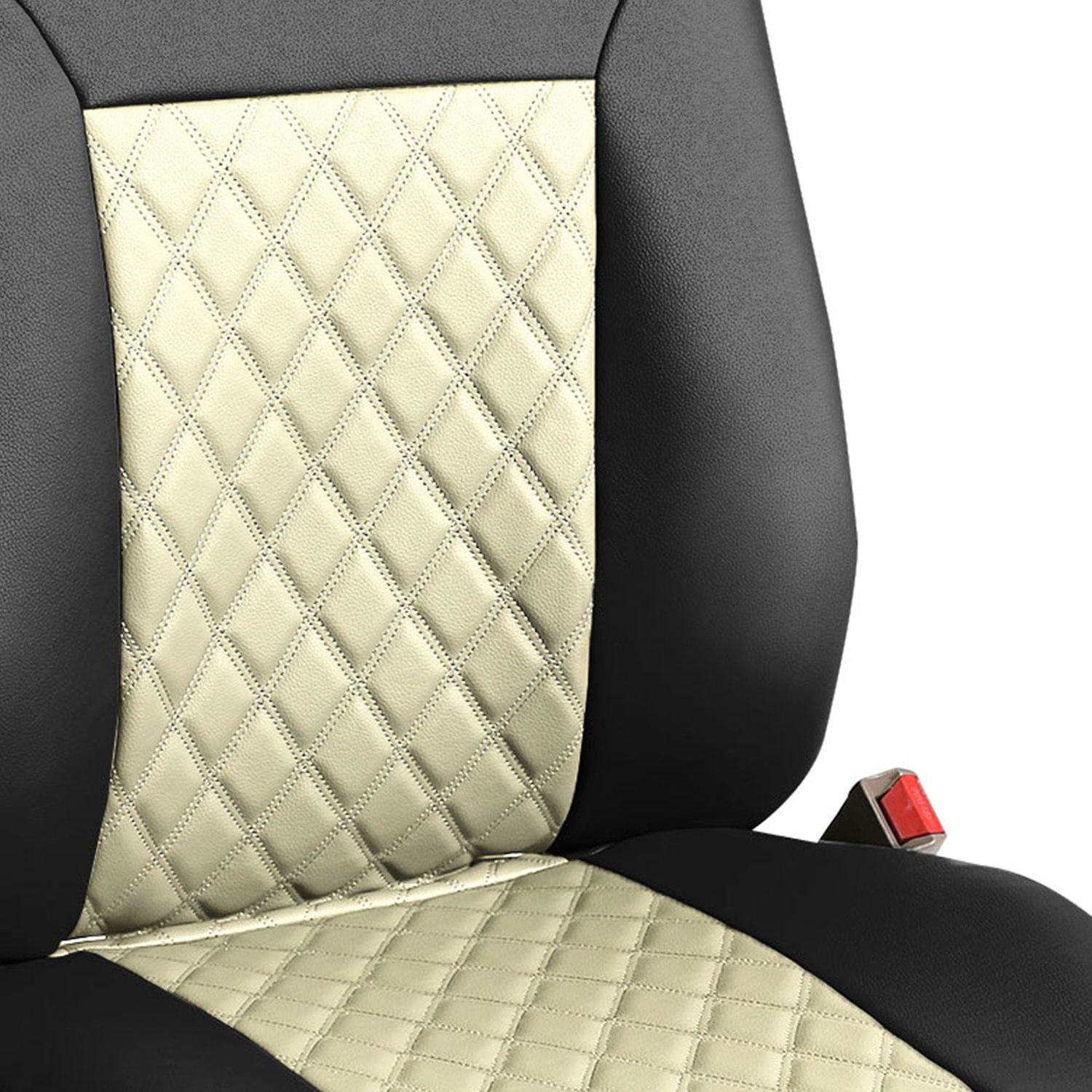 FH Group Deluxe Diamond Pattern Faux Leather Seat Cushions for Car