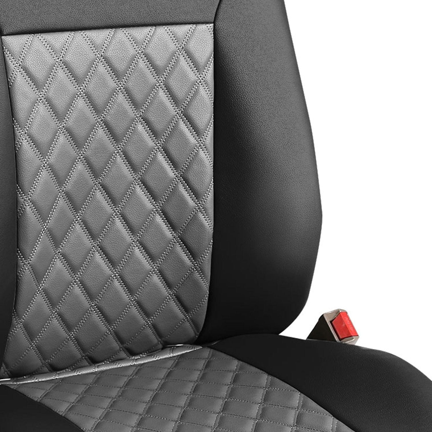 FH Group Deluxe Diamond Pattern Faux Leather Seat Cushions for Car