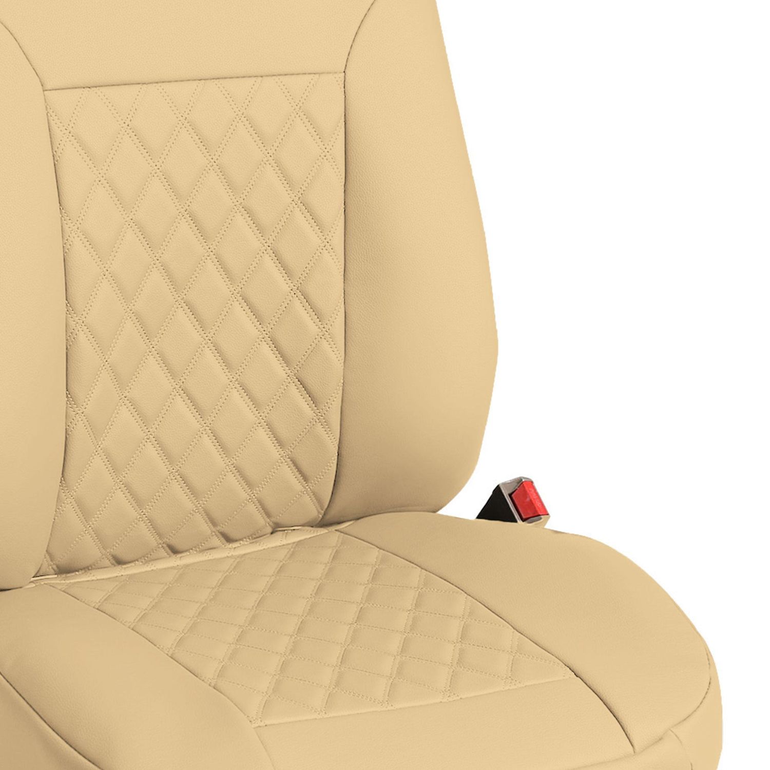 FH Group Deluxe Diamond Pattern Faux Leather Seat Cushions for Car