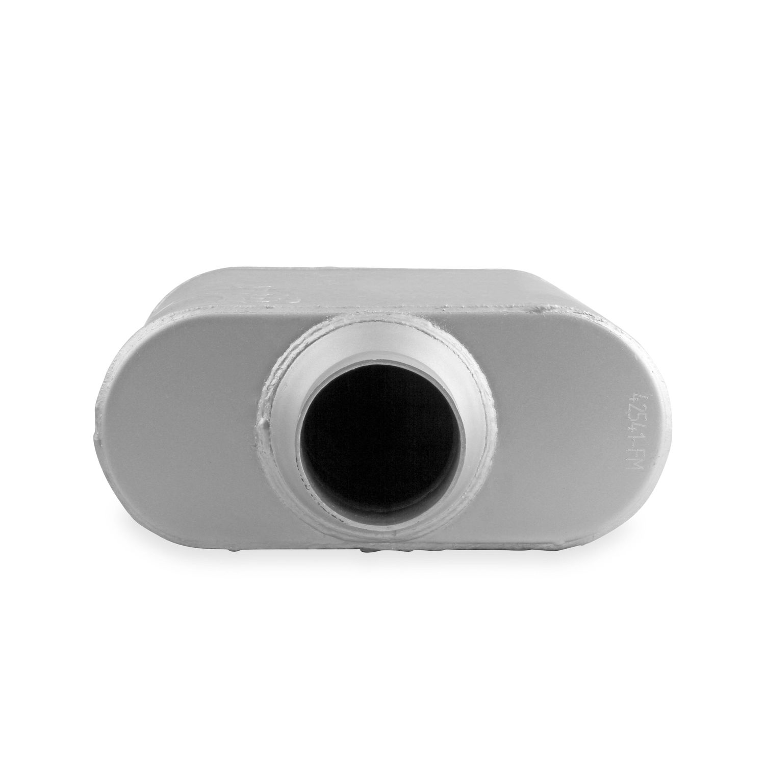 Flowmaster 2 1/2in Offset Inlet 2 1/2in Center Outlet Aggressive Sound 2 Chamber Muffler