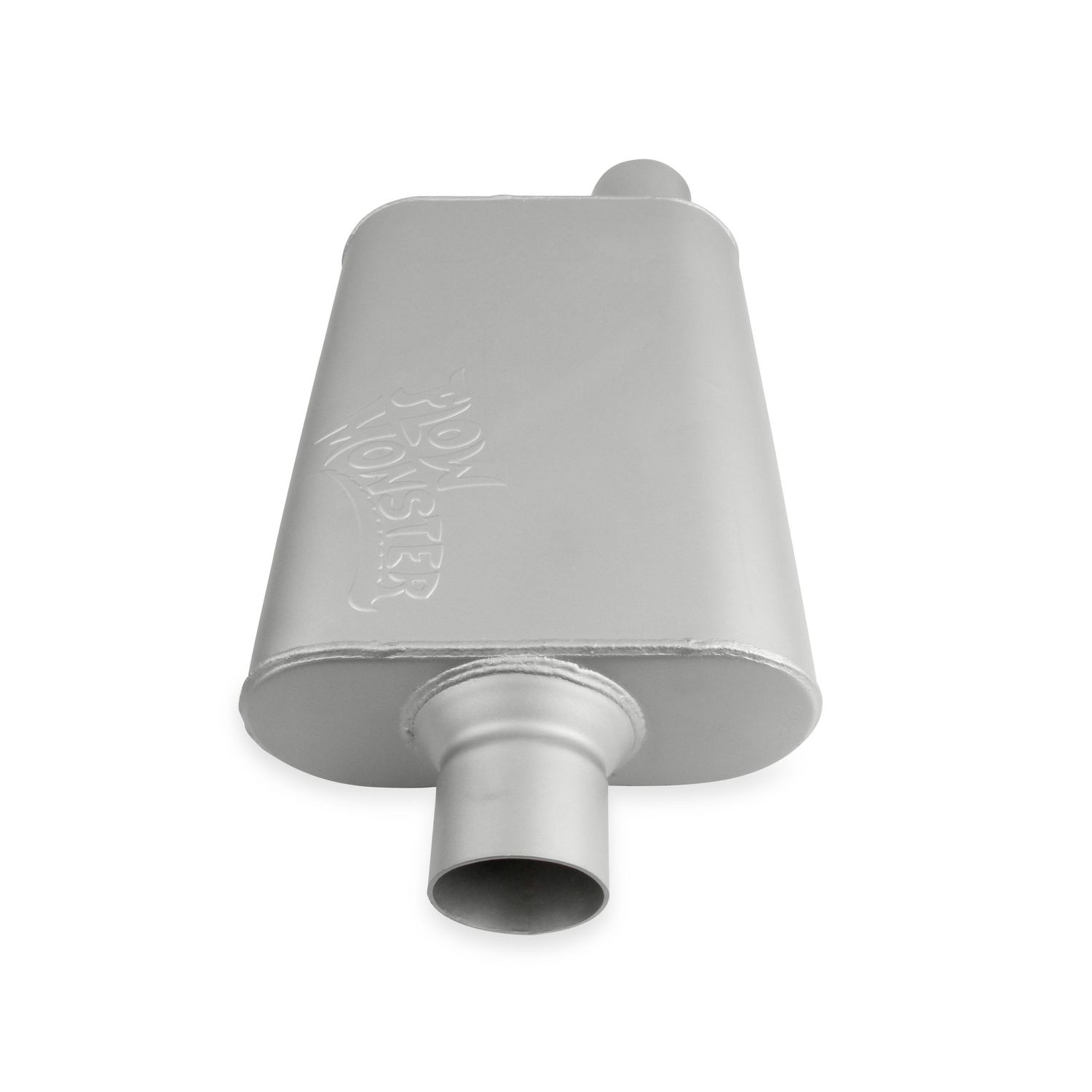 Flowmaster 2 1/2in Offset Inlet 2 1/2in Center Outlet Aggressive Sound 2 Chamber Muffler