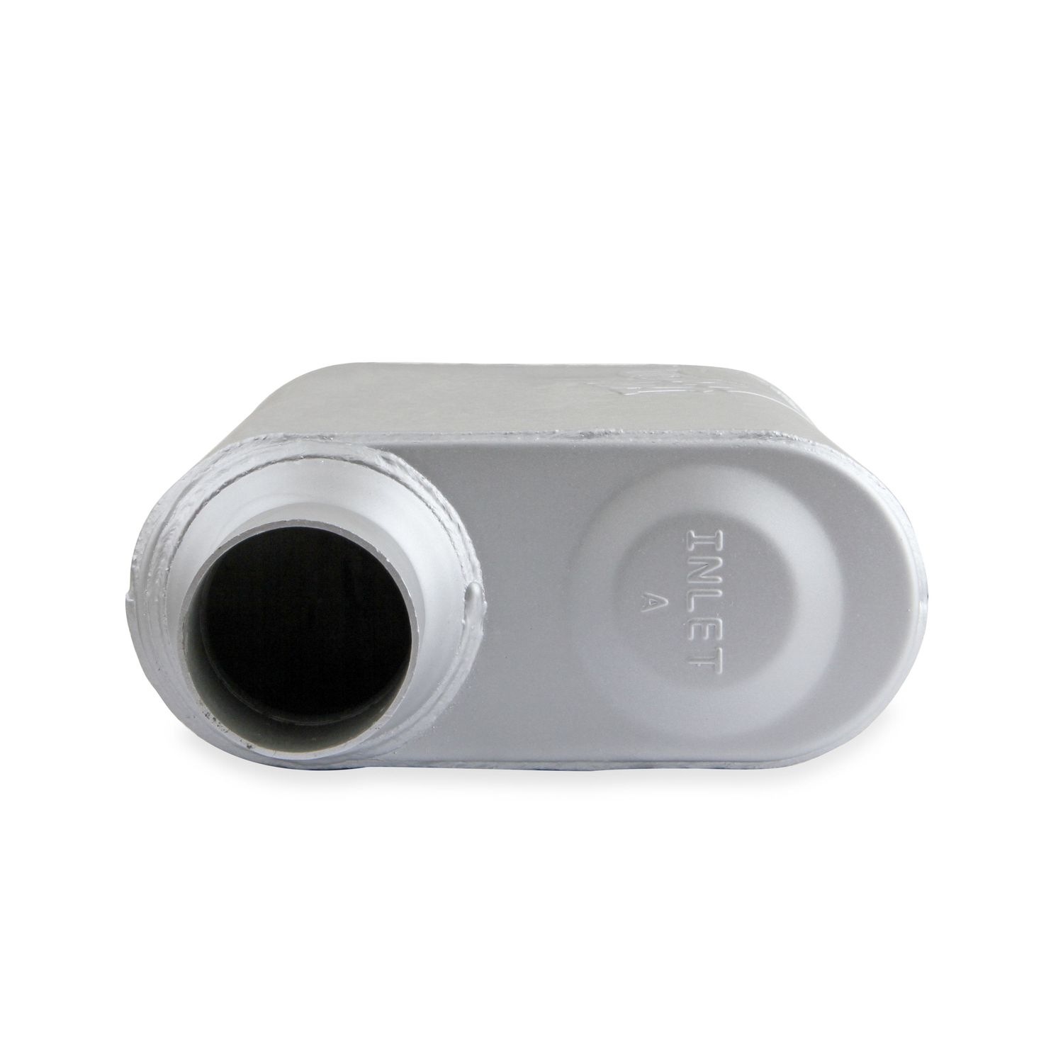 Flowmaster 2 1/2in Offset Inlet 2 1/2in Center Outlet Aggressive Sound 2 Chamber Muffler