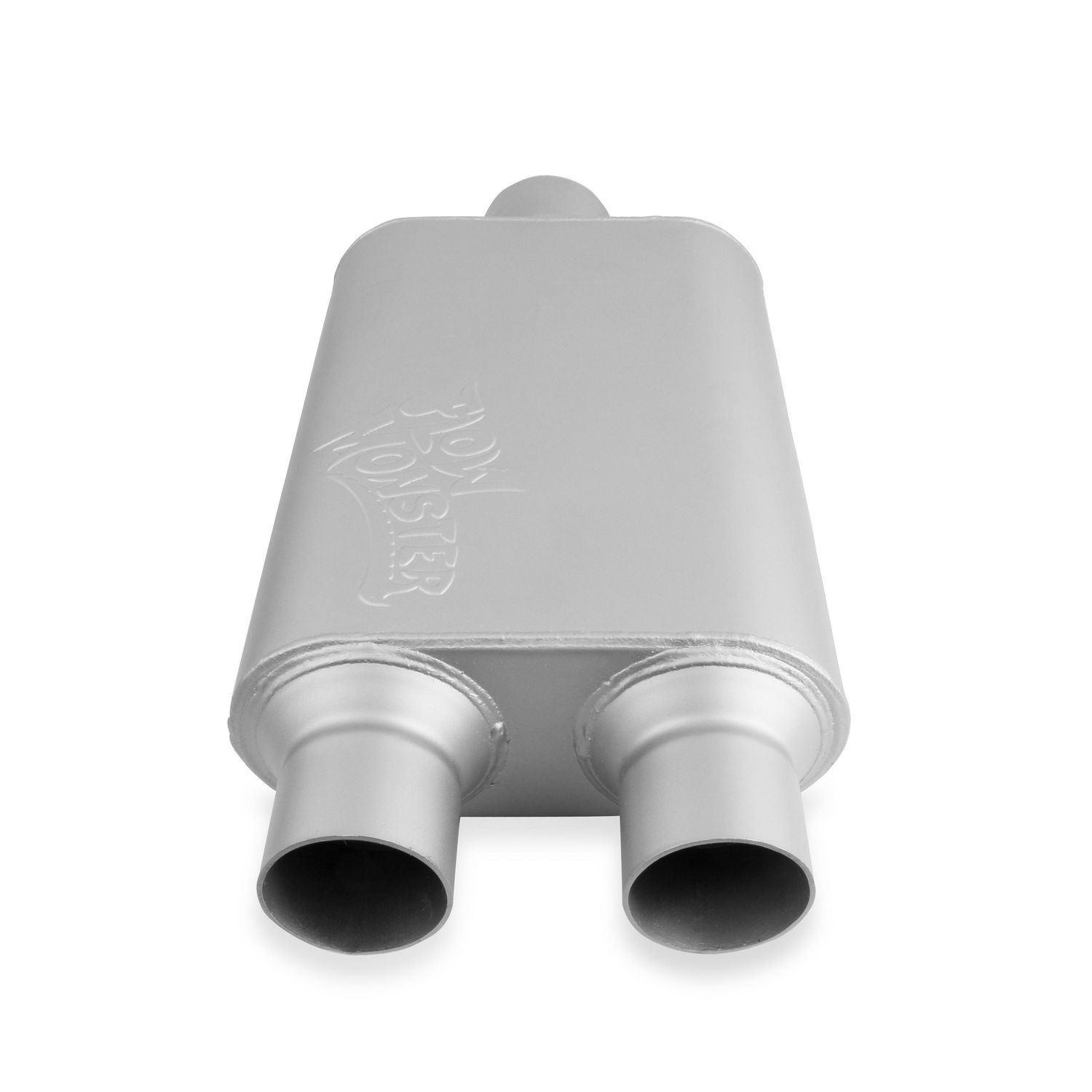 Flowmaster 3in Center Inlet 2 1/2in Dual Outlet Aggressive Sound 2 Chamber Muffler