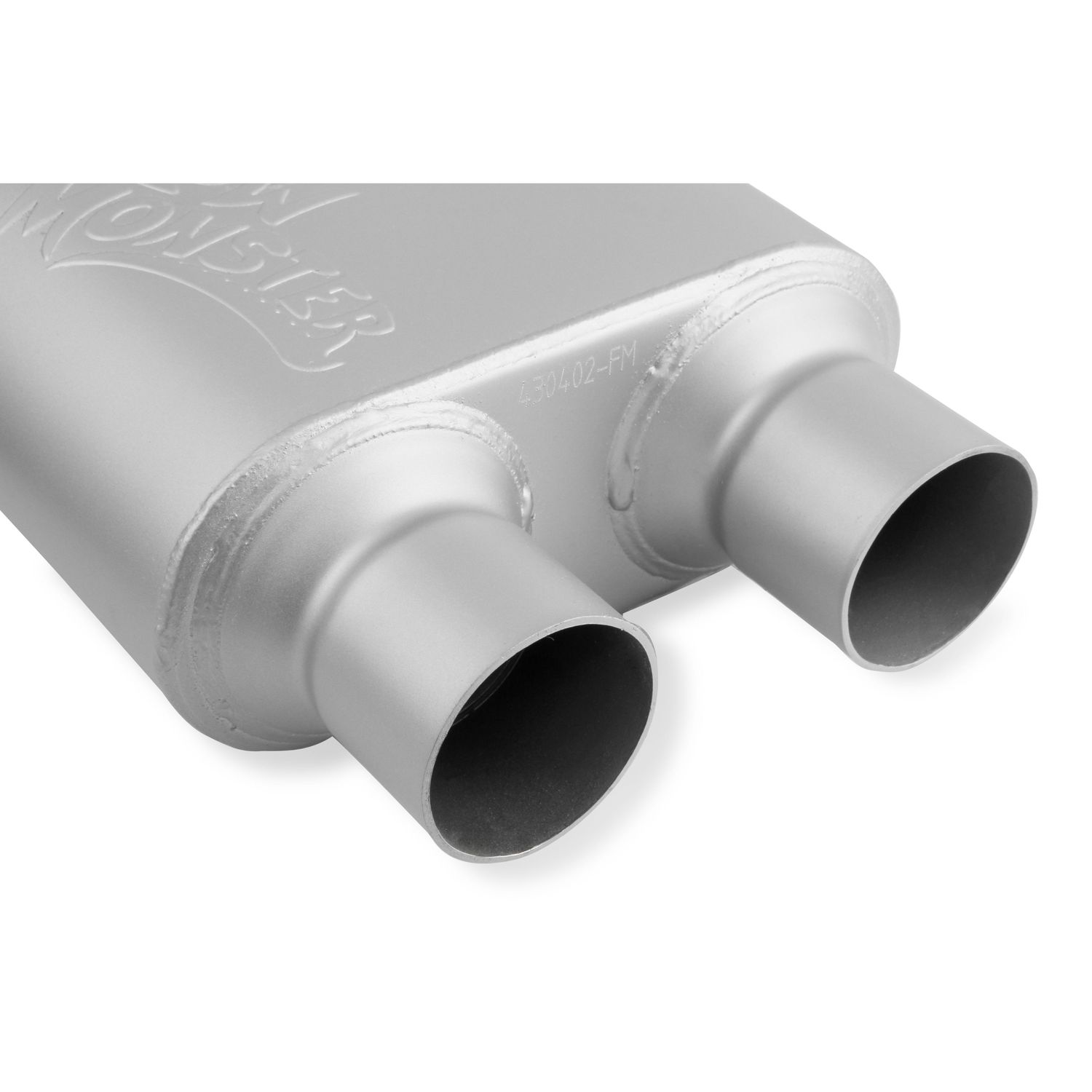 Flowmaster 3in Center Inlet 2 1/2in Dual Outlet Aggressive Sound 2 Chamber Muffler