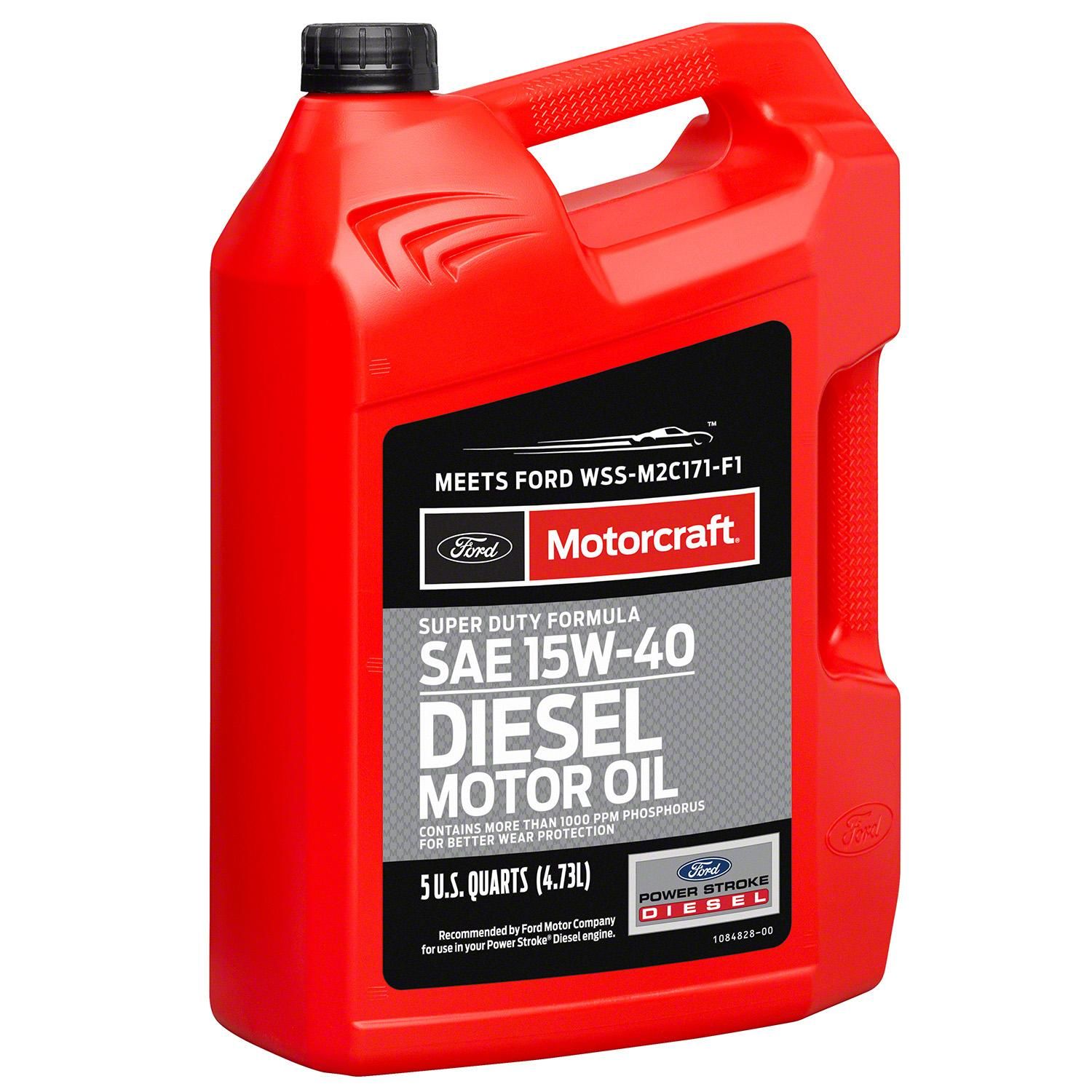 Motorcraft Diesel Engine Conventional Engine Oil 15W-40 5 Quart