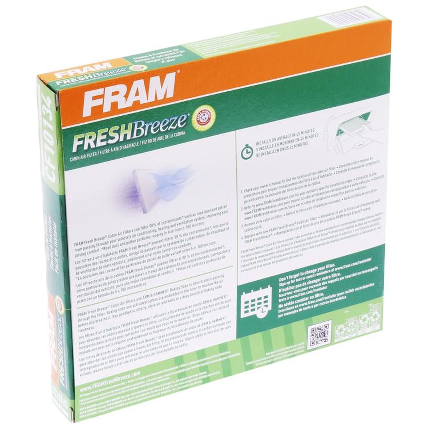 Fram FreshBreeze Cabin Air Filter CF10134