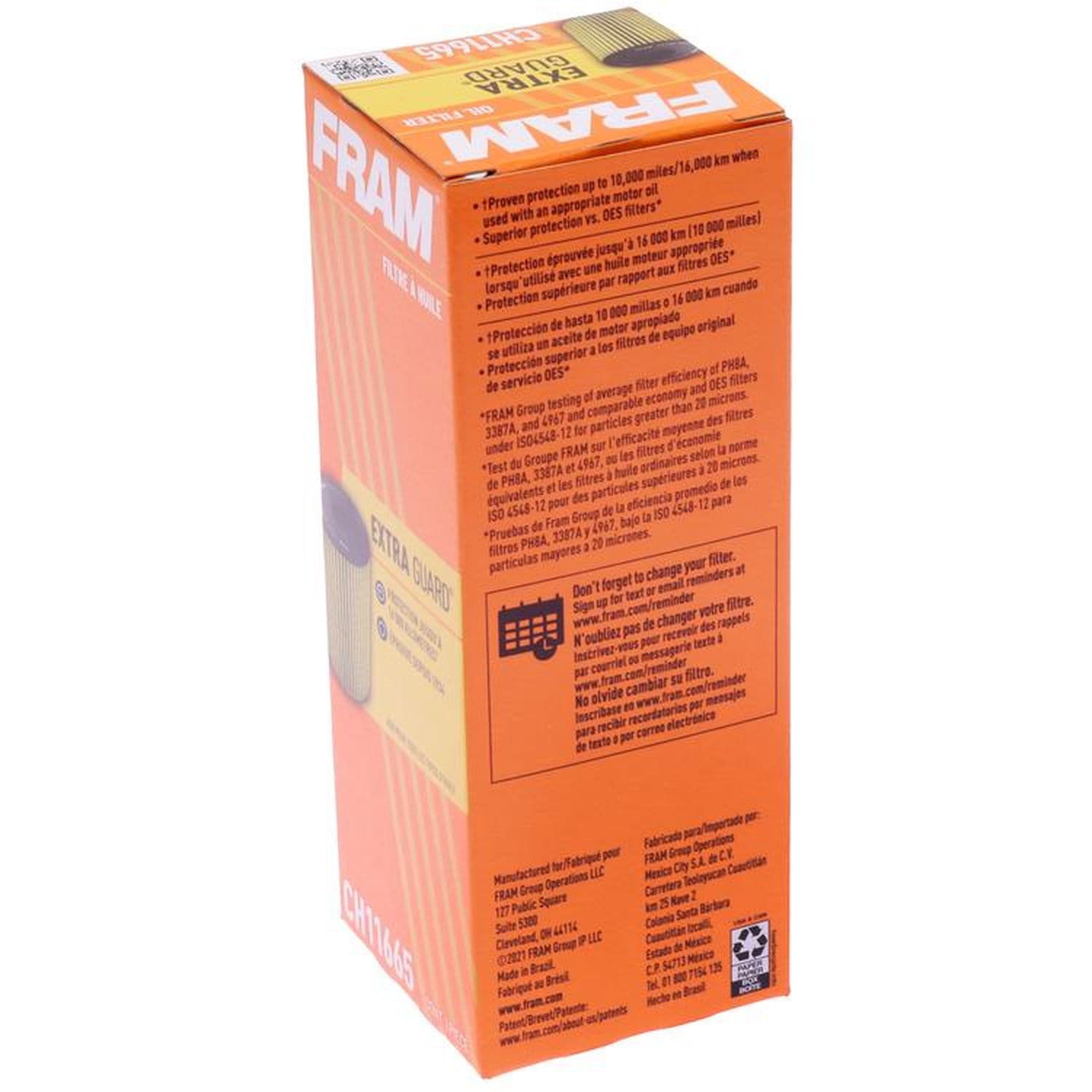 FRAM Extra Guard Cartridge Oil Filter CH11665 FRAM Extra Guard Cartridge Oil Filter CH11665