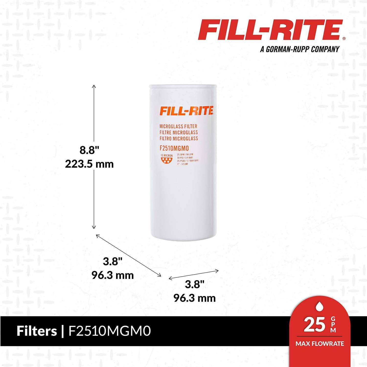 Fill-Rite Filter Element Insert, Removes Particulates, Filter to 10 Micron