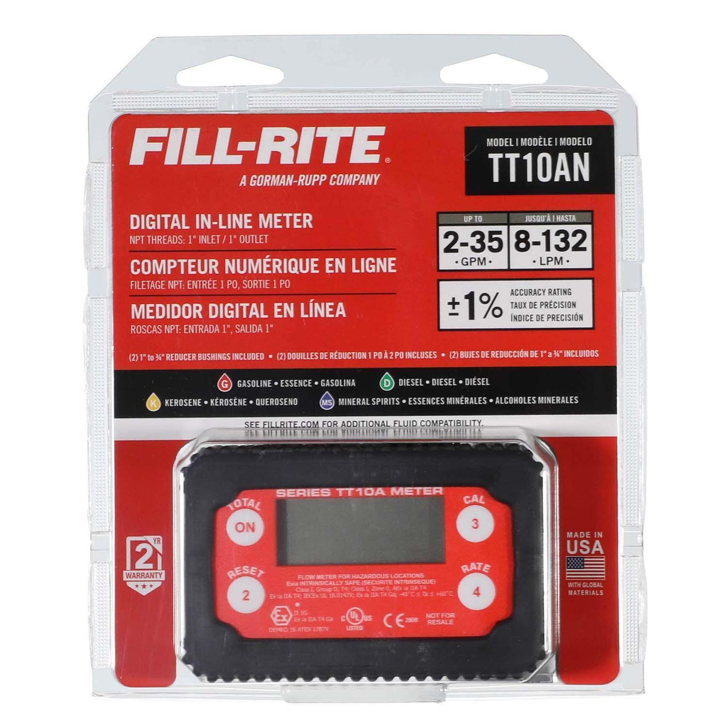 Fill-Rite 2-35 GPM 50 PSI 4 Digit Digital Fuel Transfer Meter