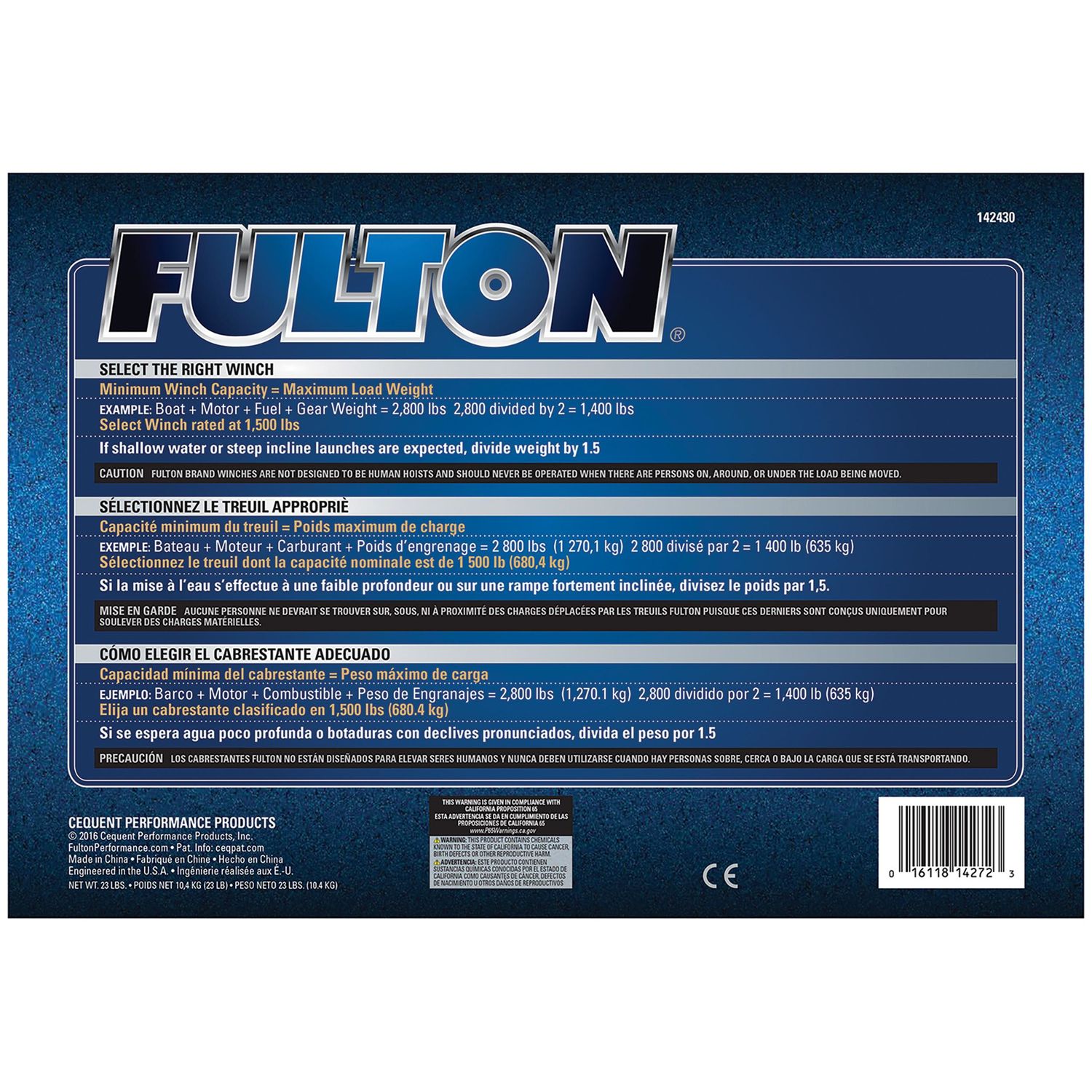 Fulton Two Speed Trailer Winch