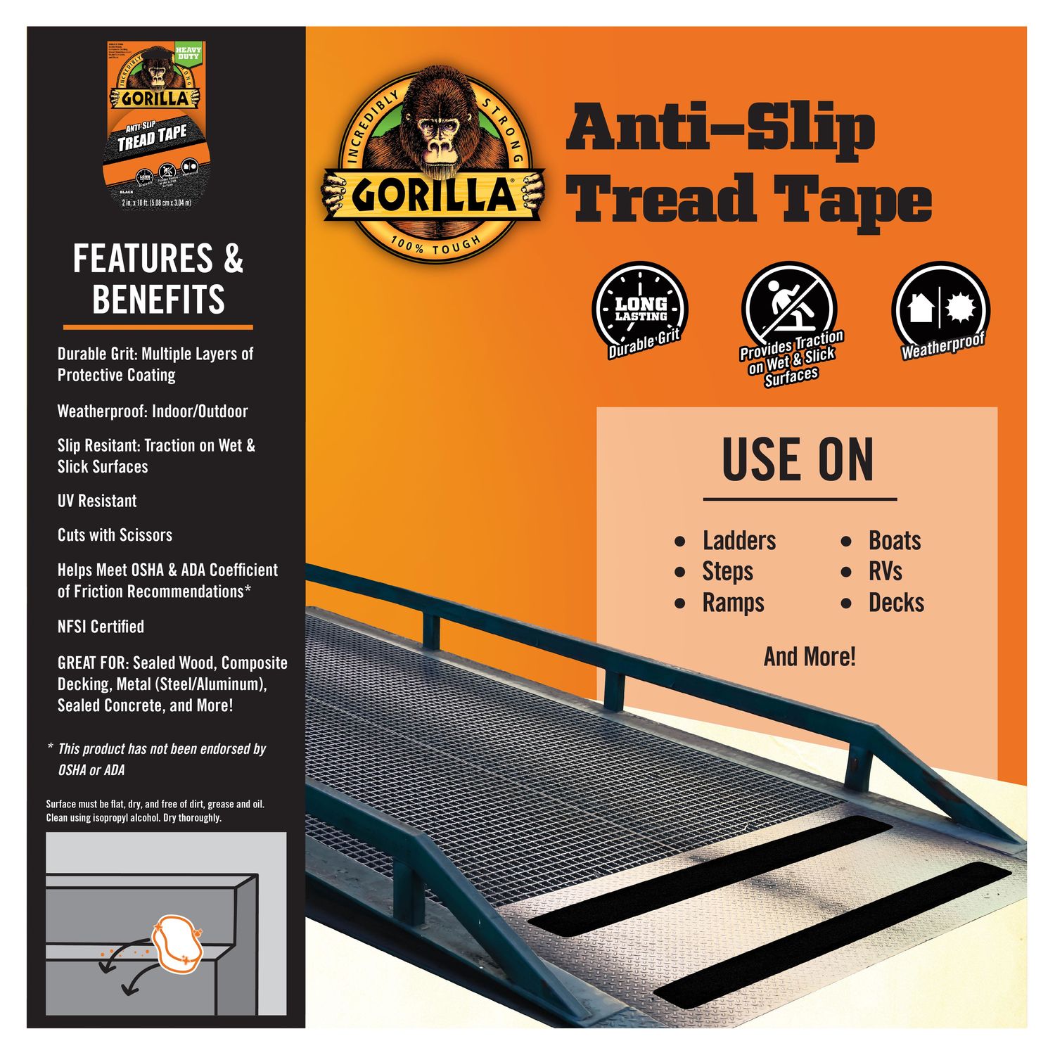 Gorilla AntiSlip Tread Tape