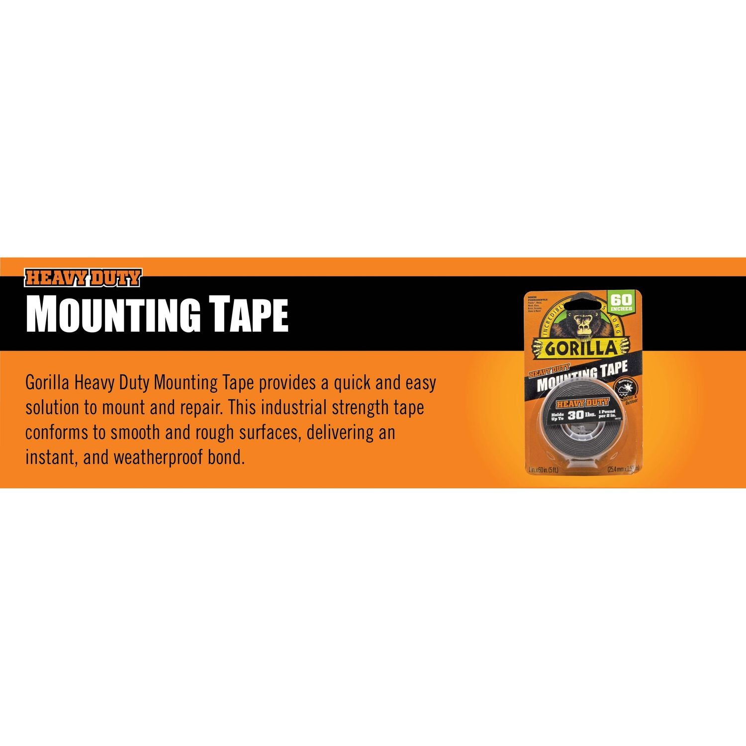 Gorilla Heavy Duty Double Sided Mounting Tape