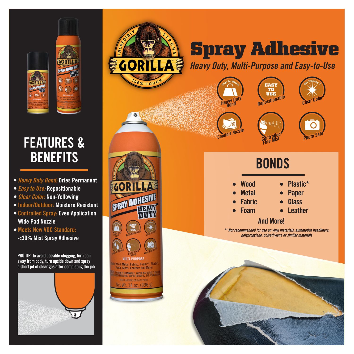 Gorilla Spray Adhesive 14oz