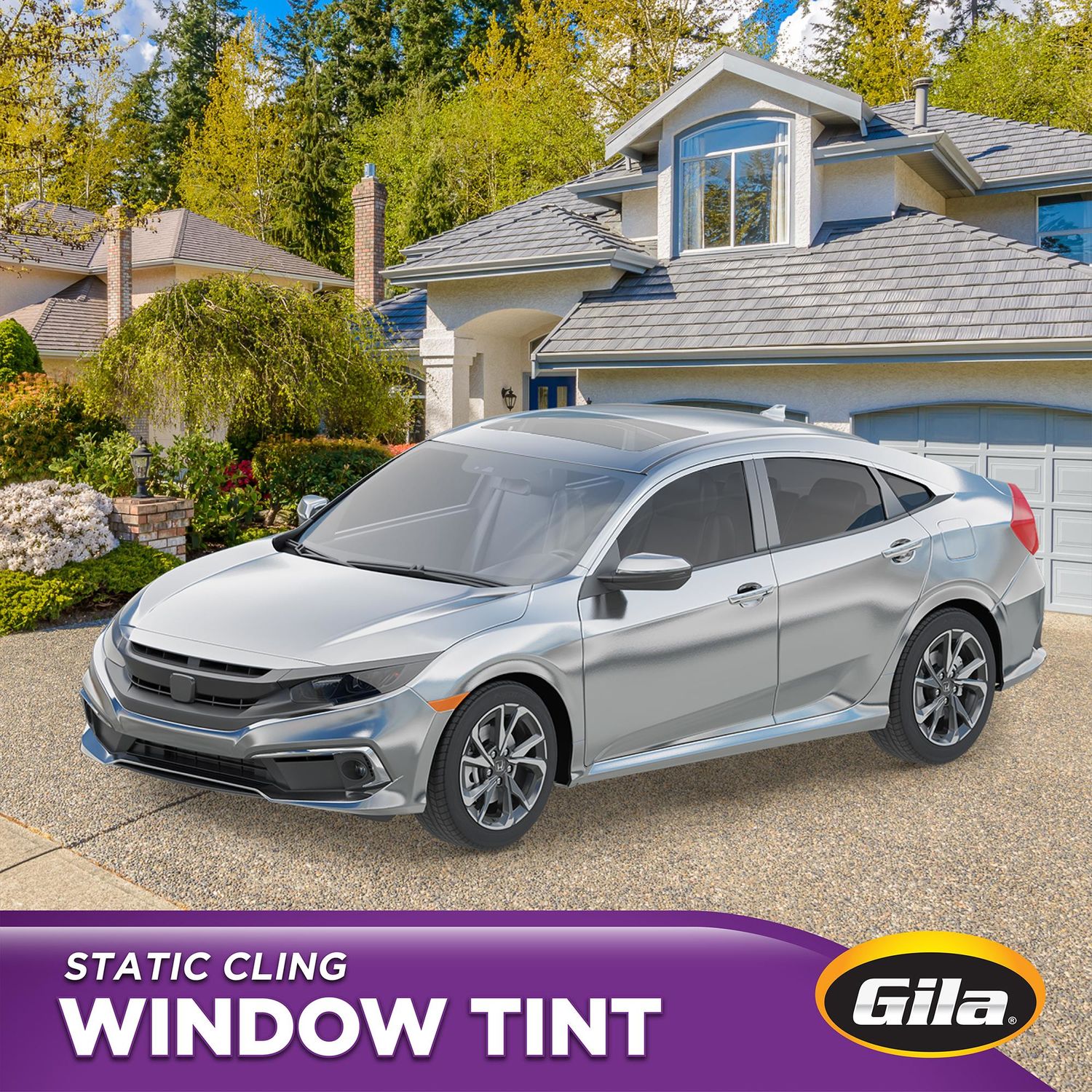 Gila 20 24in x 78in Black Static Cling Window Tint