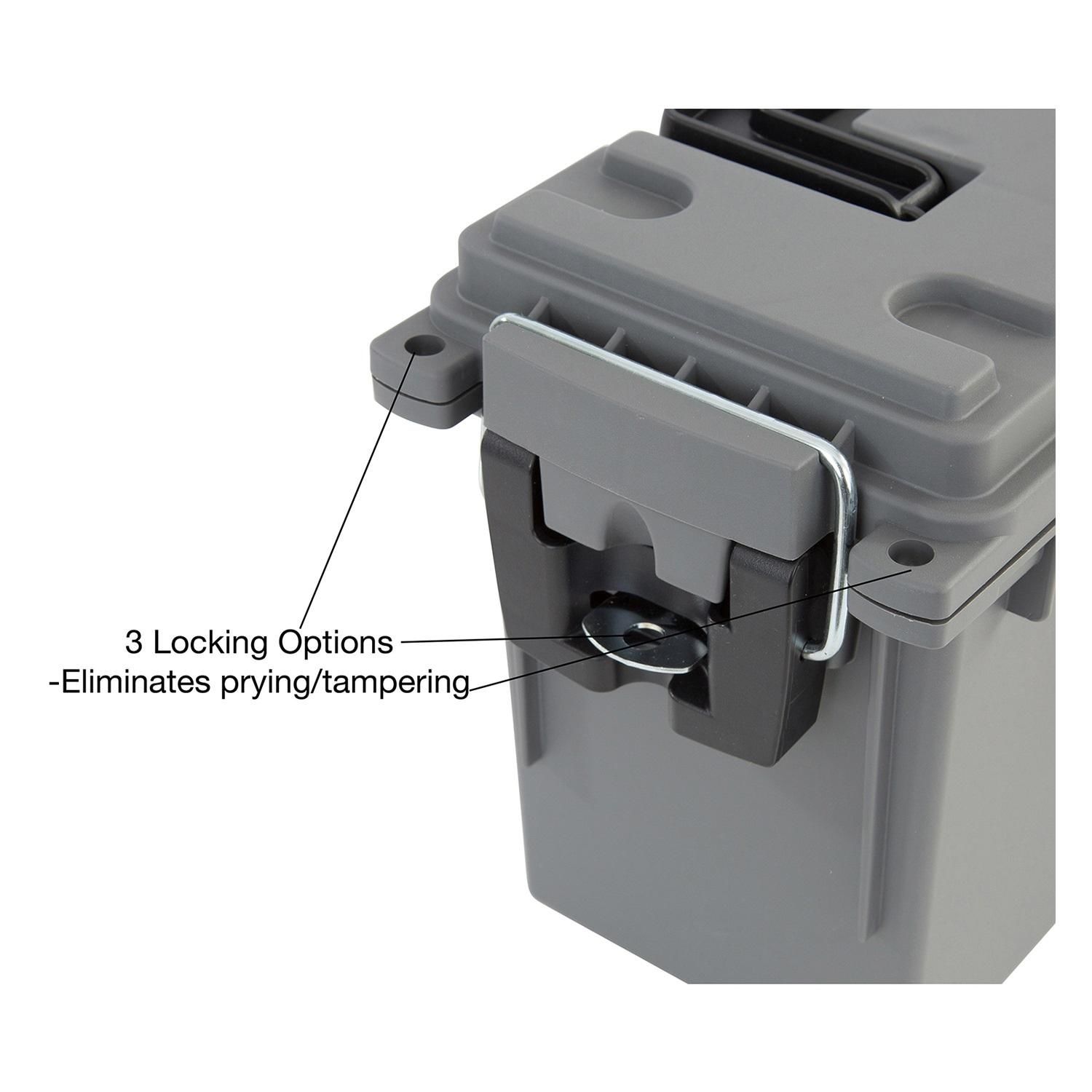 Sheffield 12636 Ammo Storage Box - Tapered, Weather-Resistant, With Locking Lid (Made In USA)