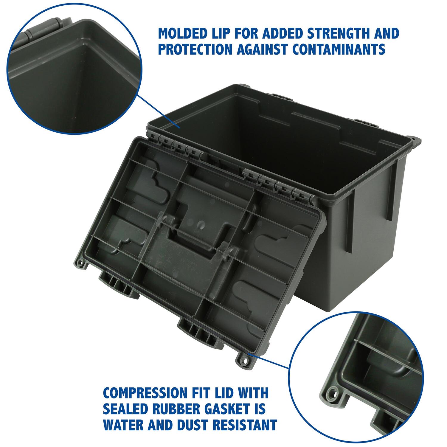 Sheffield XL Field Box with Lift Out Storage Tray Olive Drab Green