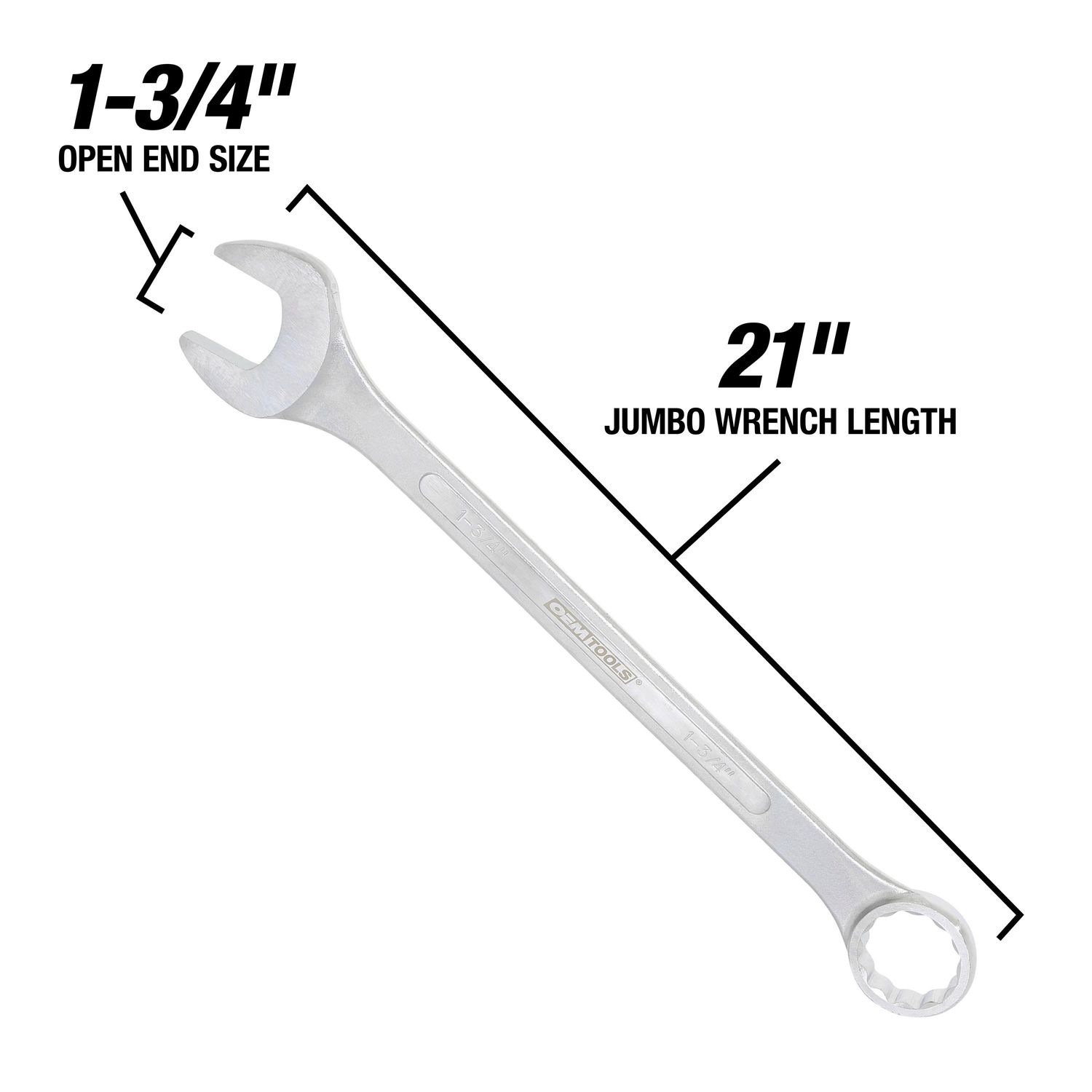 OEMTOOLS 1 3/4in Combination Jumbo Wrench
