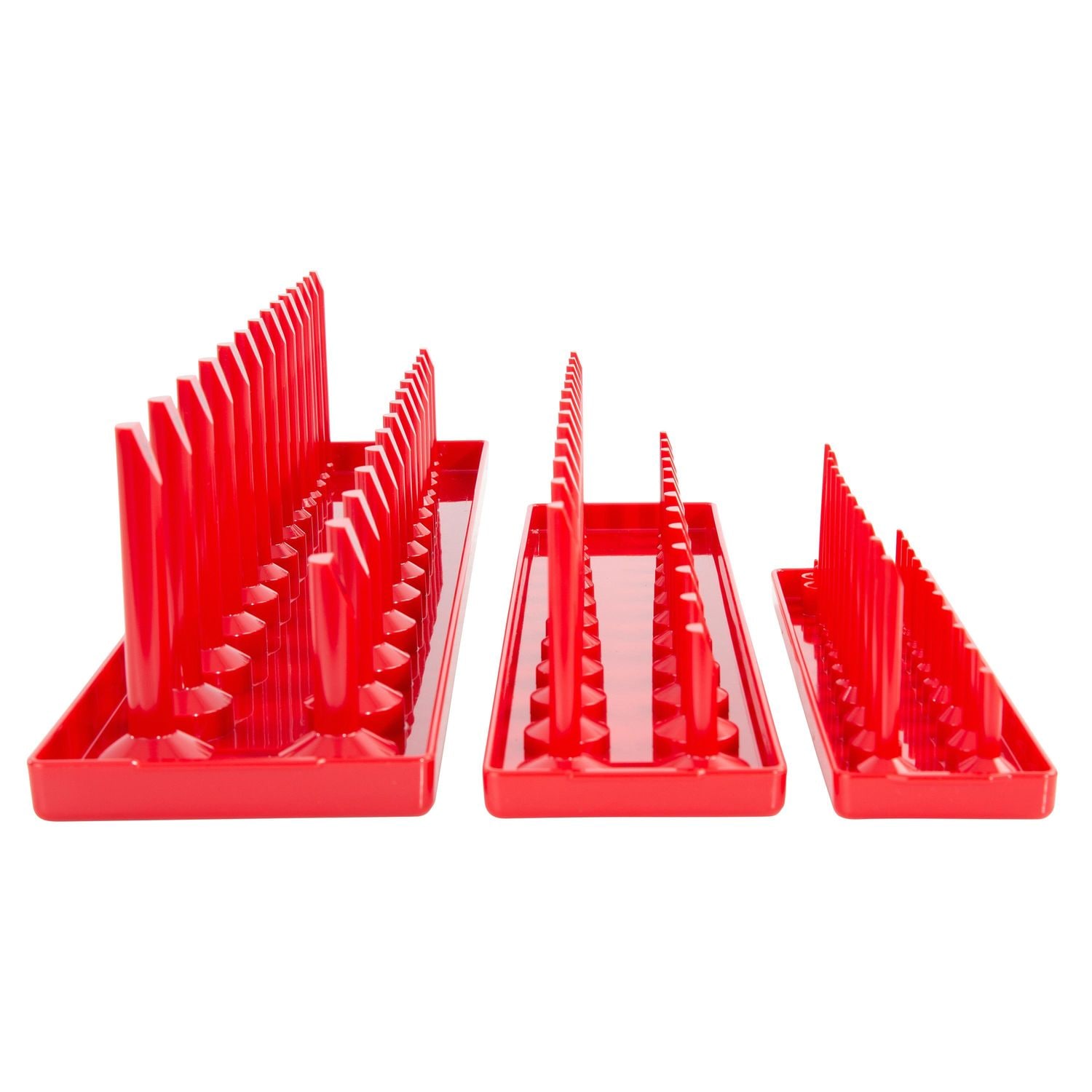 OEMTOOLS 22413 6 Piece SAE and Metric Socket Tray Set (Red and Gray)