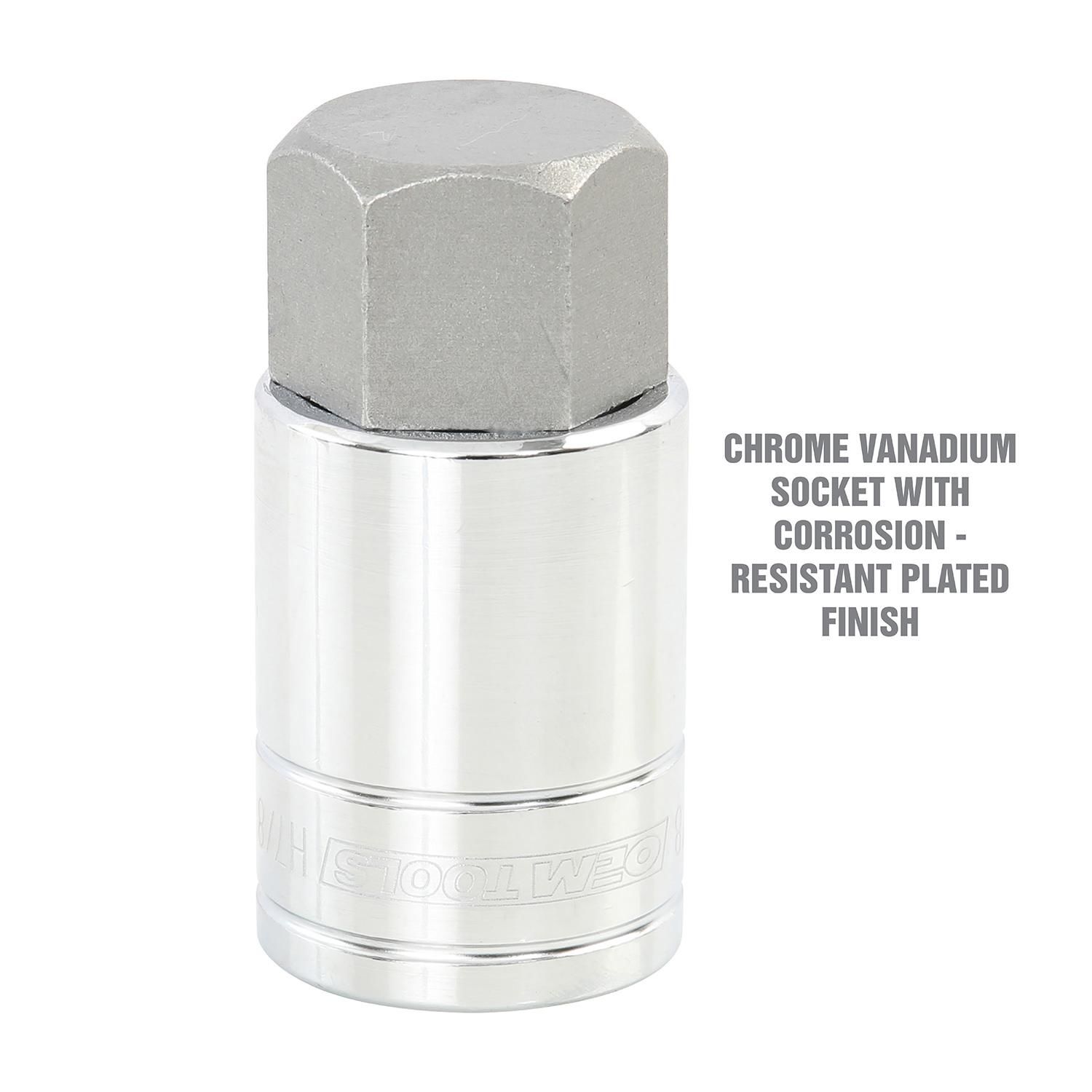 OEMTOOLS 1/2 Inch Drive SAE Hex Bit Socket Set 6 Piece