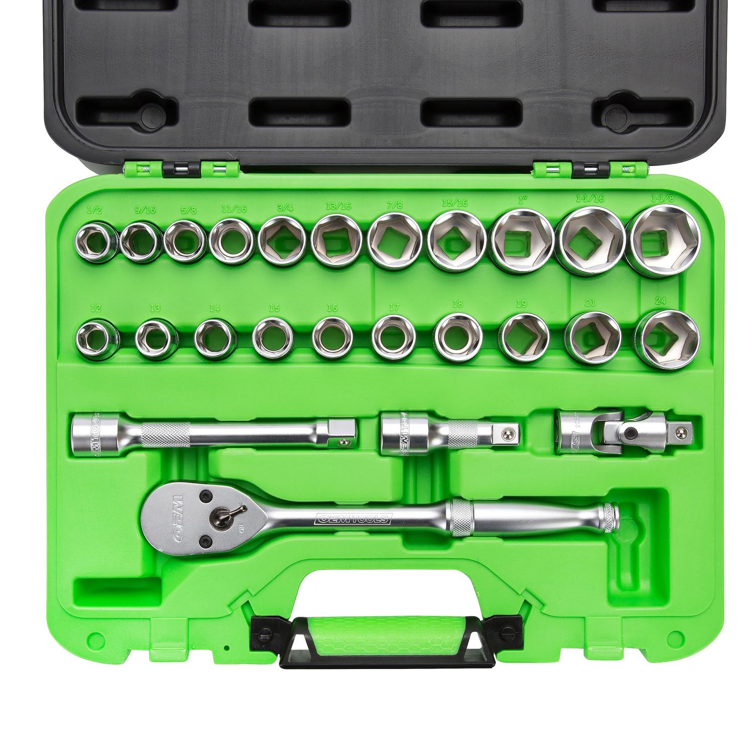 Am-Tech Steckschlüssel-Set 4-tlg. – 1/2 Zoll Antrieb, Chrom-Vanadium-Stahl, Größen 10/13/17/19 Mm