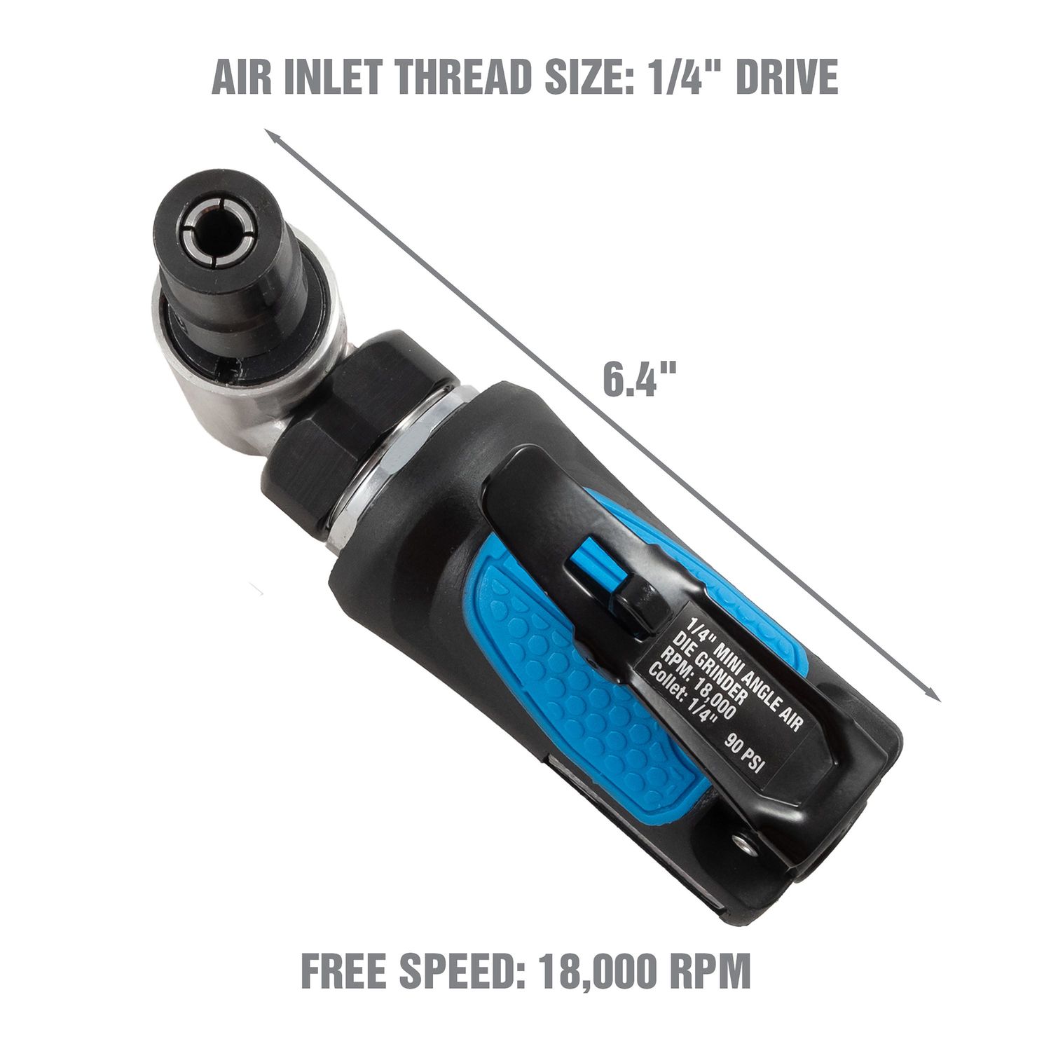 OEMTOOLS 1/4in Mini Angle Air Die Grinder