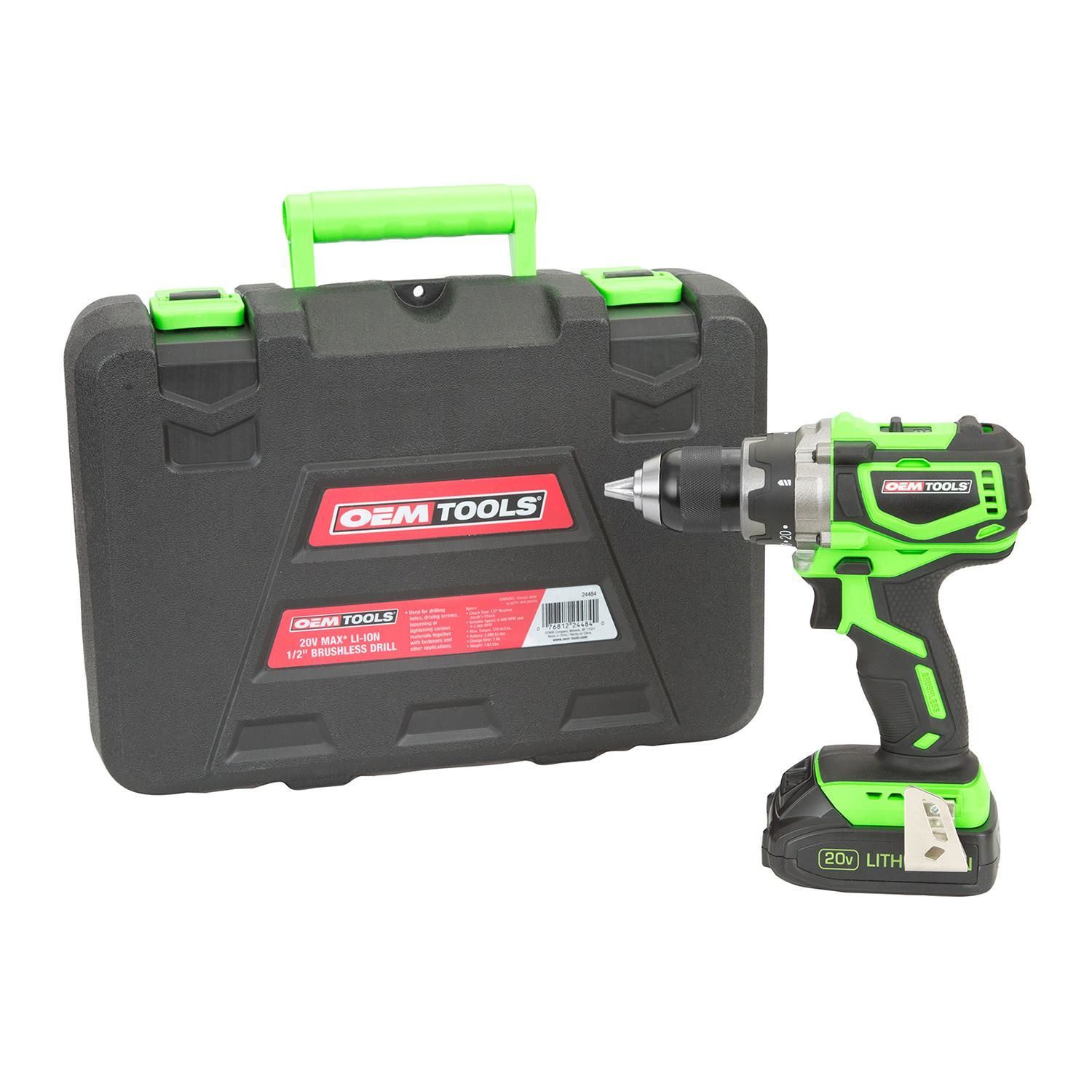 OEMTOOLS 3/8in Drive 20 Volt Lithium Ion Cordless Drill