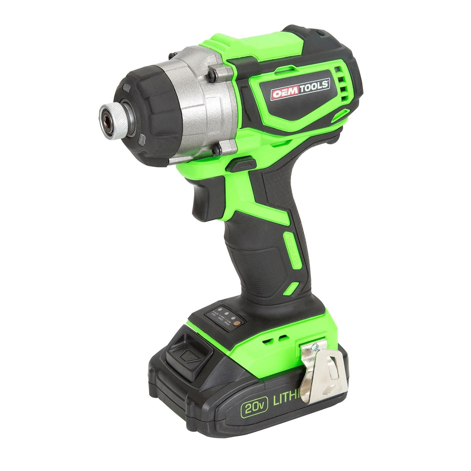 OEMTOOLS 1 4in 20 Volt Lithium Ion Brushless Impact Driver