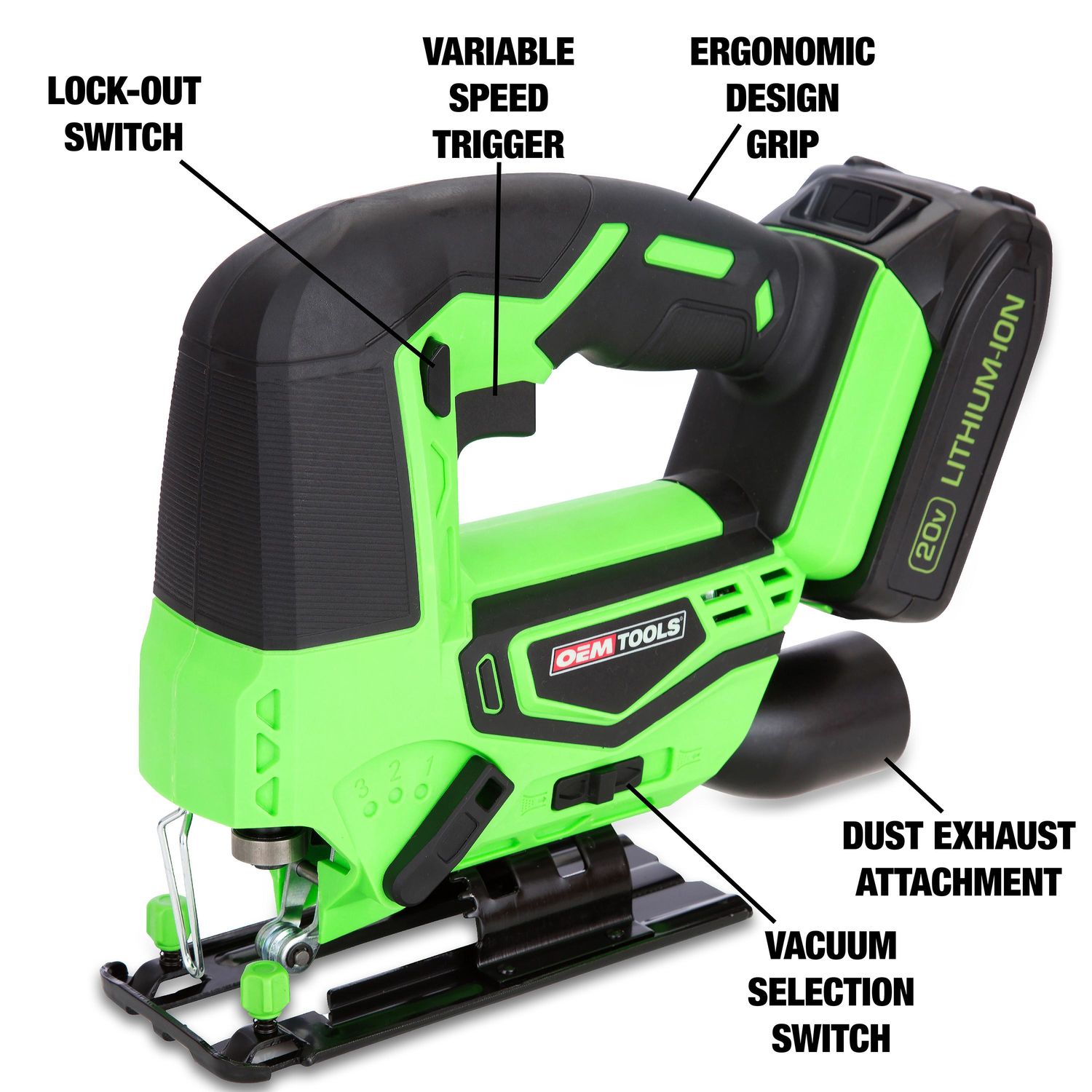 アクセサリー JIG-SAW Great Neck 20 Volt MAX Lithium Ion Jig Saw