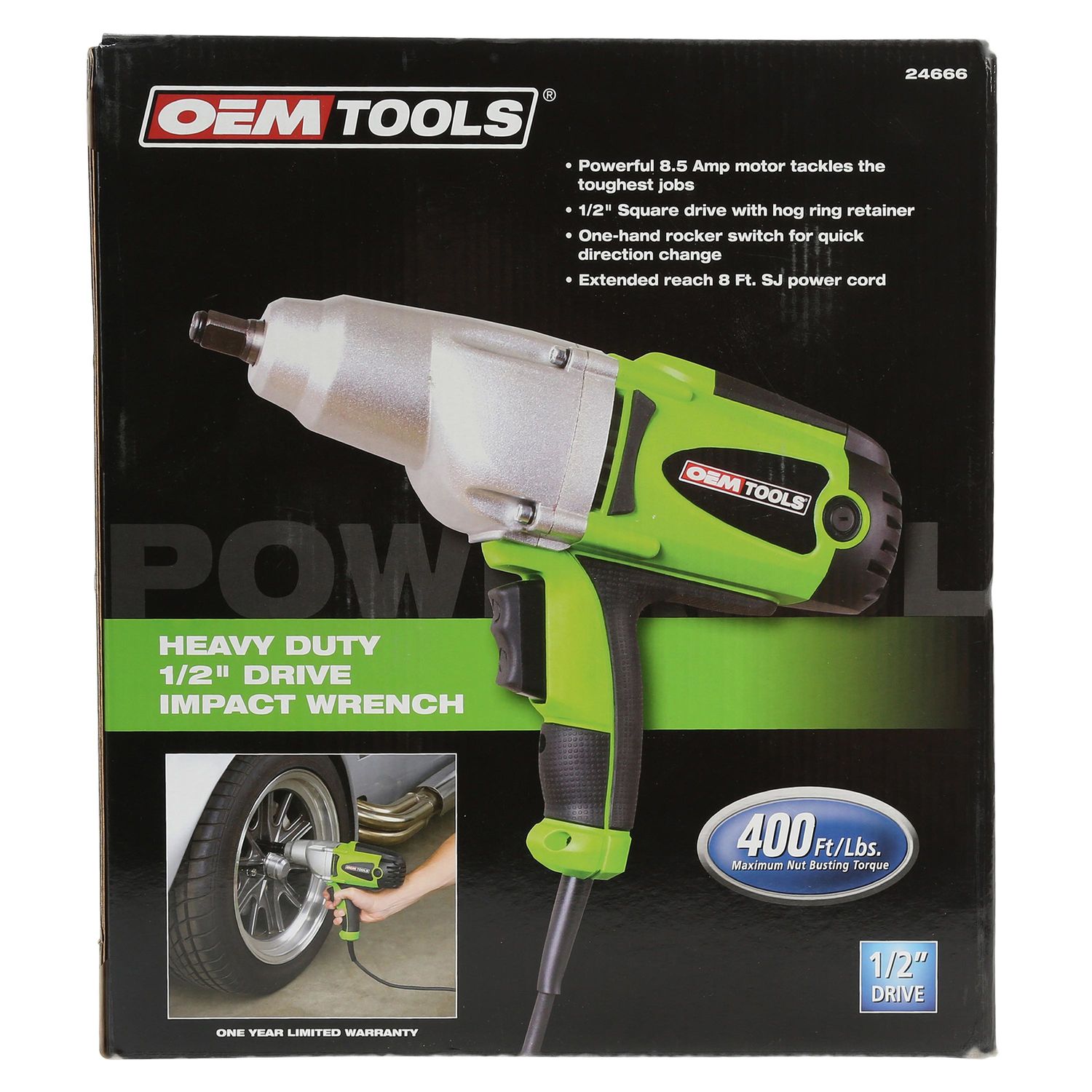 OEMTOOLS 1 2in Corded Impact Wrench