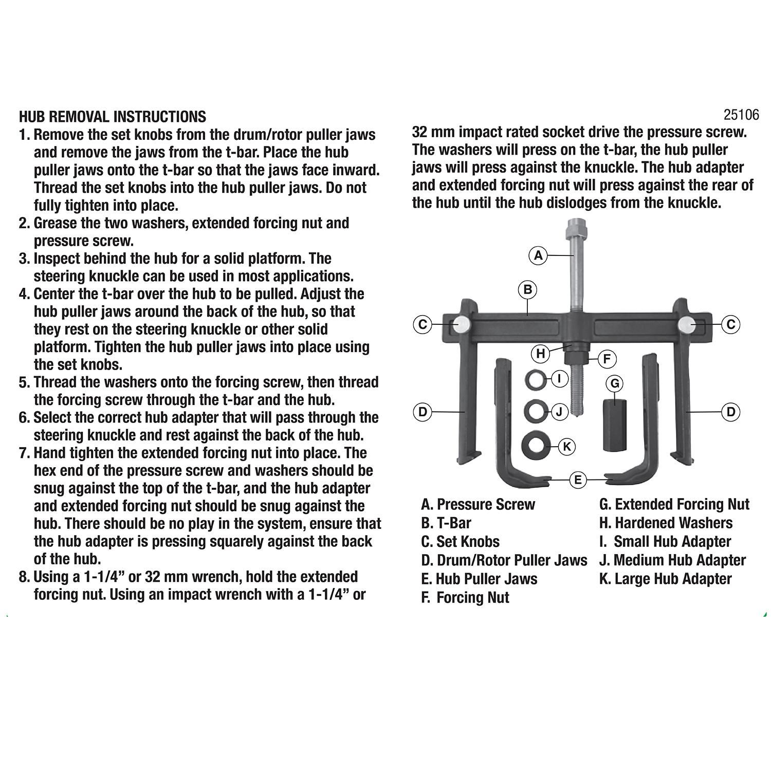OEMTOOLS Brake Drum And Rotor Puller