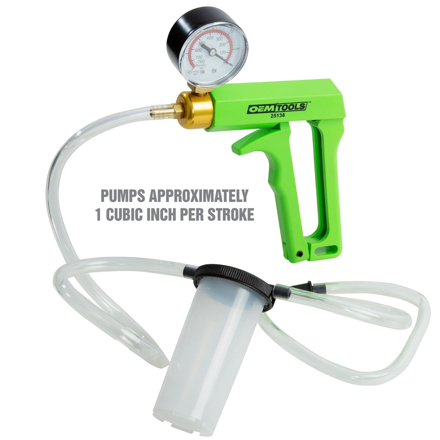 OEMTOOLS Brake and Power Steering Bleeder Kit with Hand Vacuum Pump