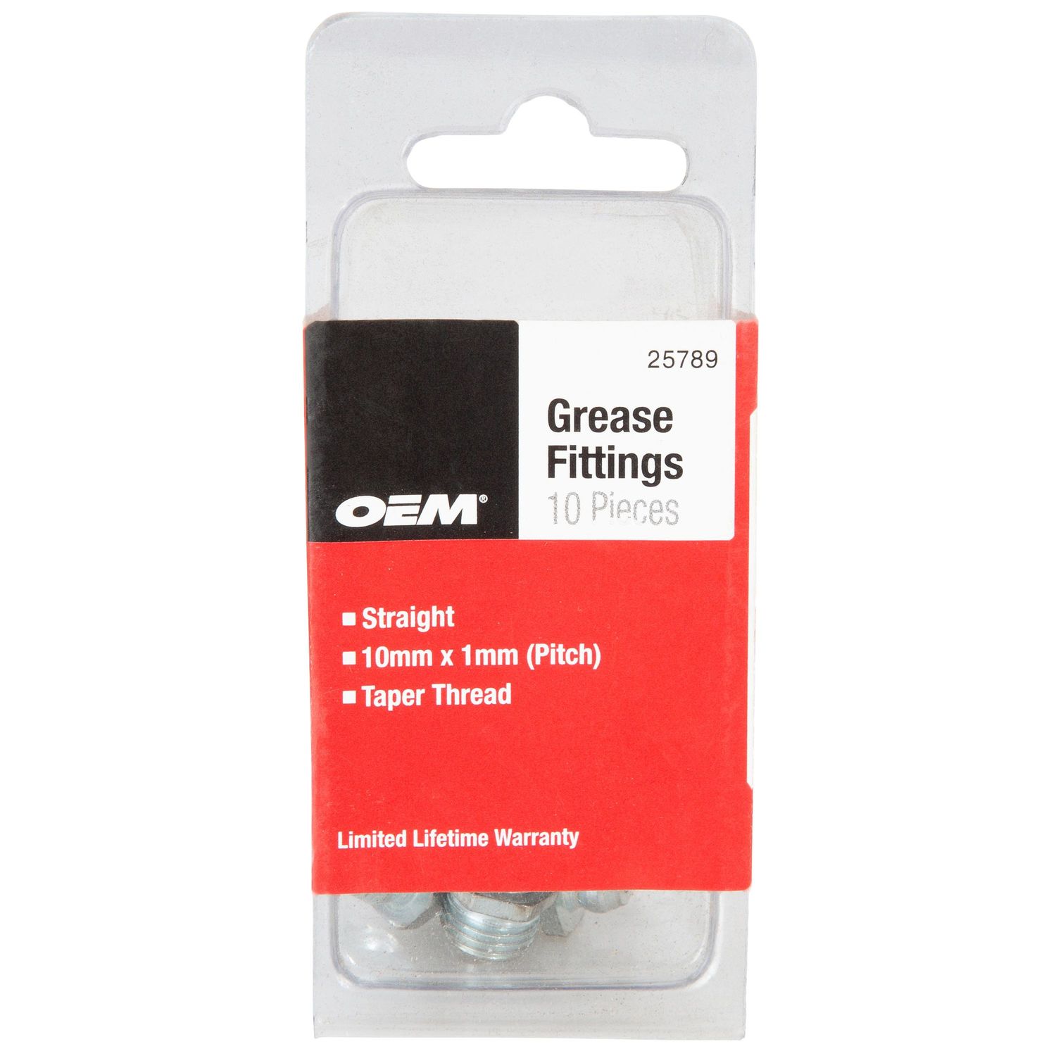 OEMTOOLS 10mm Straight Metric Grease Fittings 10 Piece