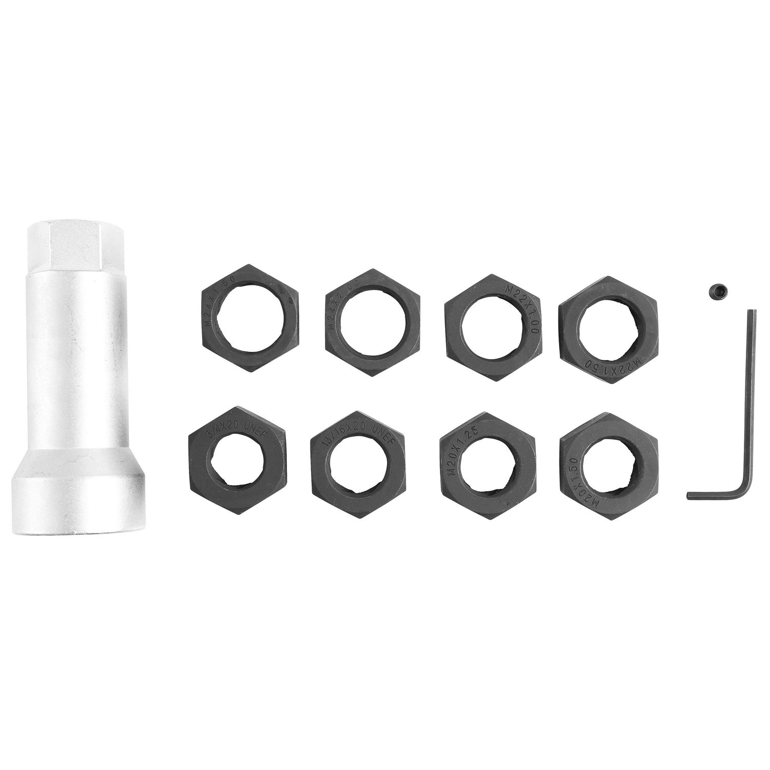 10-Piece Axle Spindle Thread Repair Kit - Complete Rethreading Tool Set With 8 Dies & Extension Bar